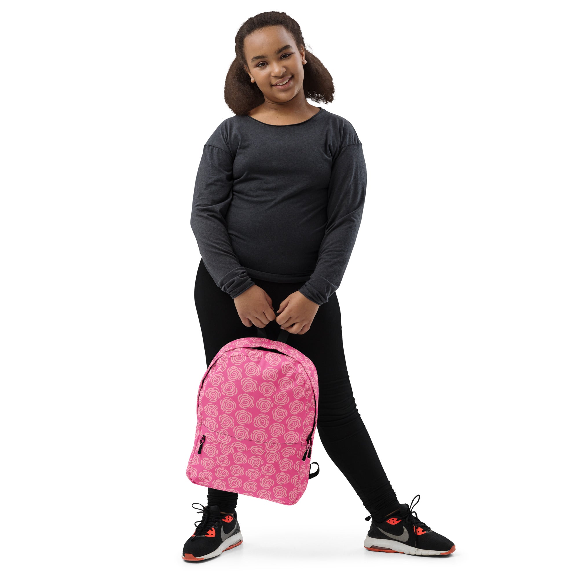 Preppy Pink Roses Valentine Inspired Cute Backpack Bag