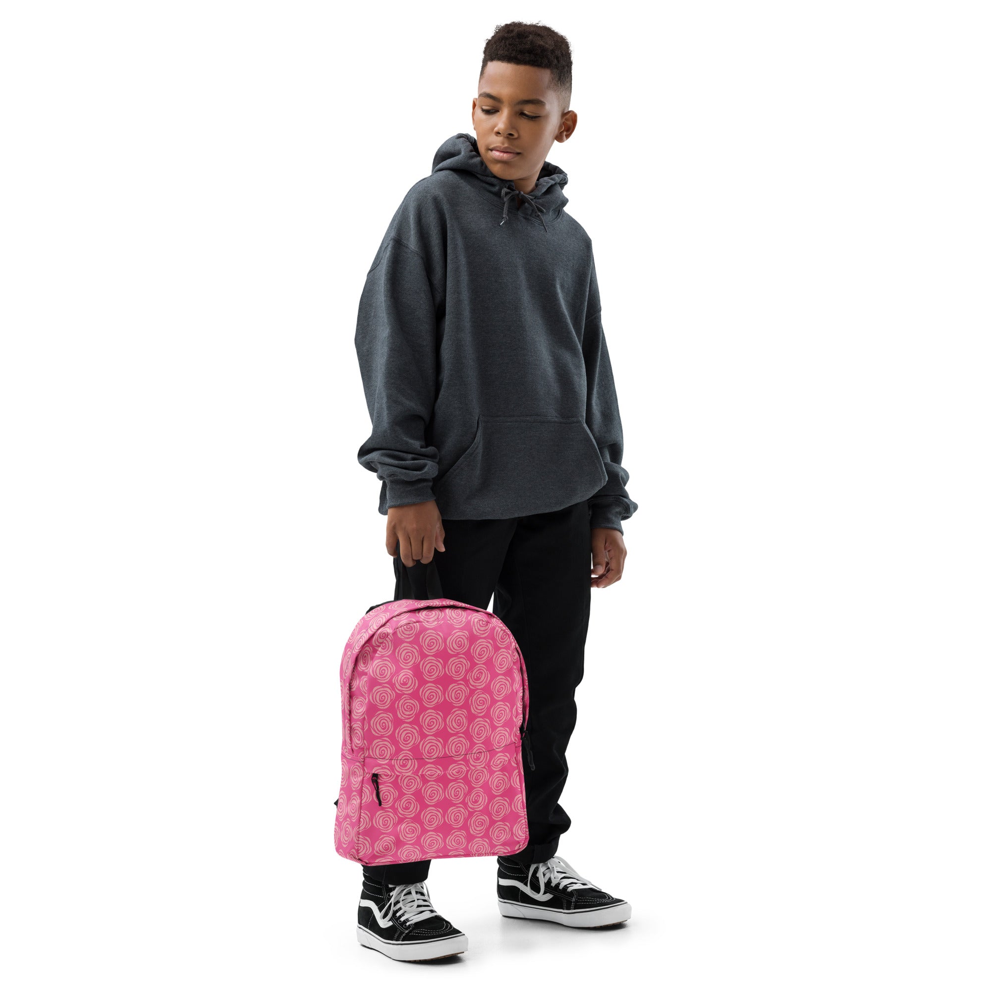 Preppy Pink Roses Valentine Inspired Cute Backpack Bag