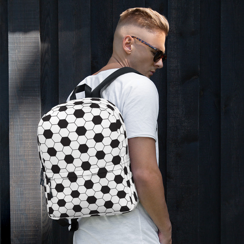 Trendy Football Print Sporty Medium Size Backpack Bag