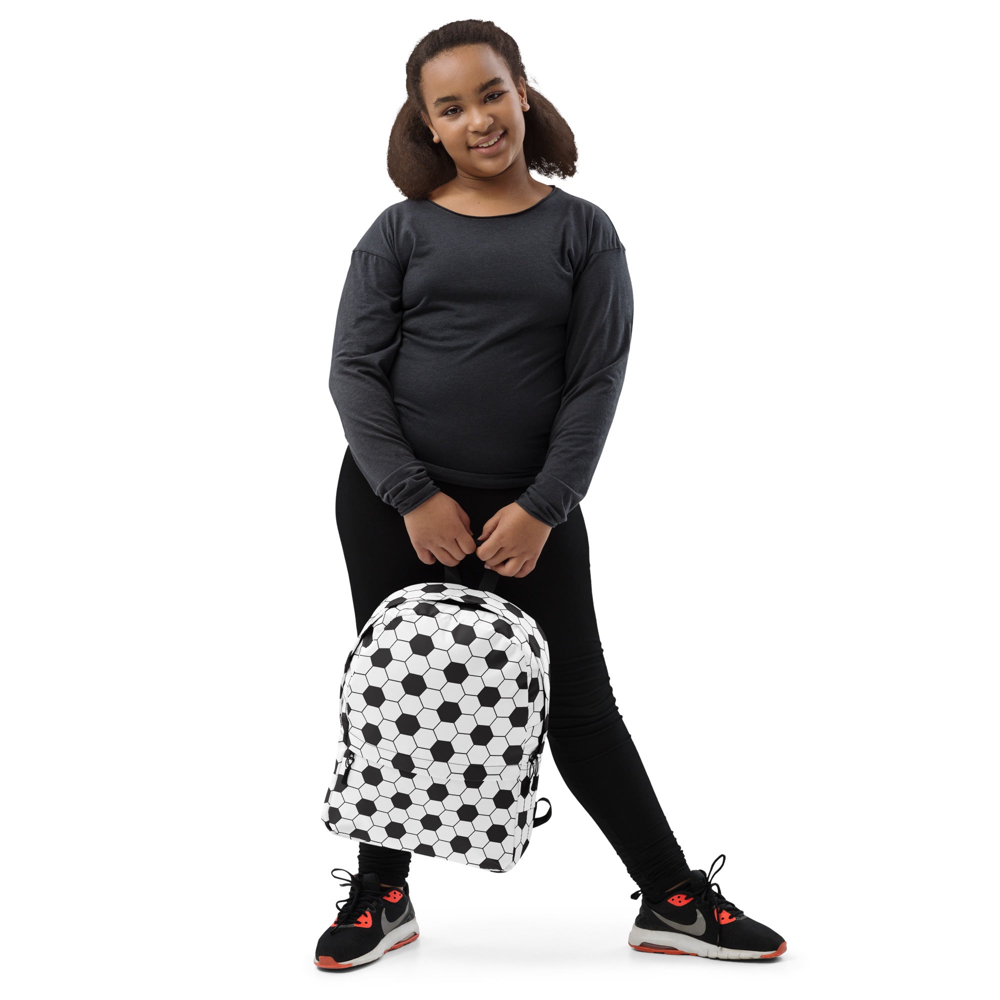 Trendy Football Print Sporty Medium Size Backpack Bag