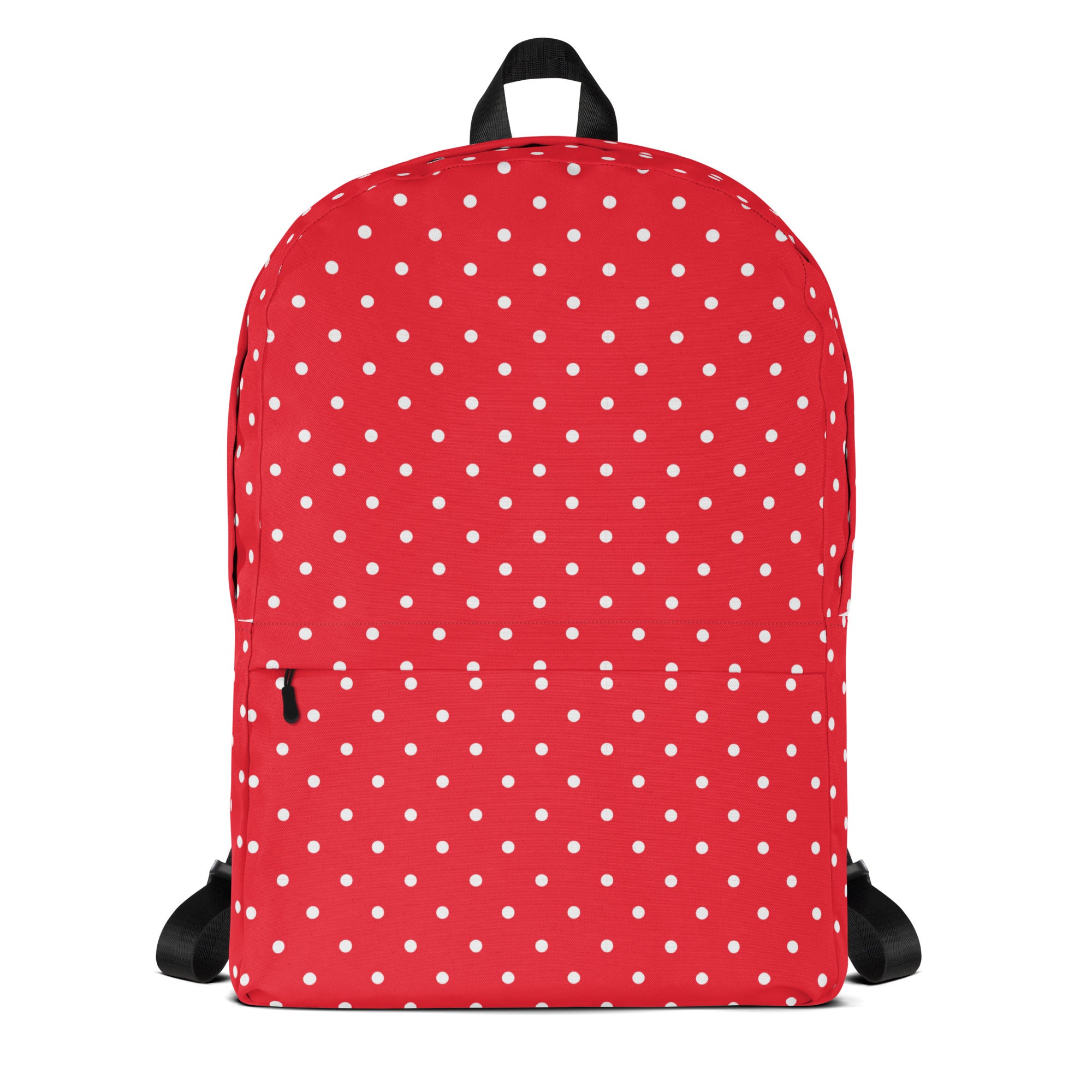Classic Vintage Red and White Polka Dot Backpack Bag