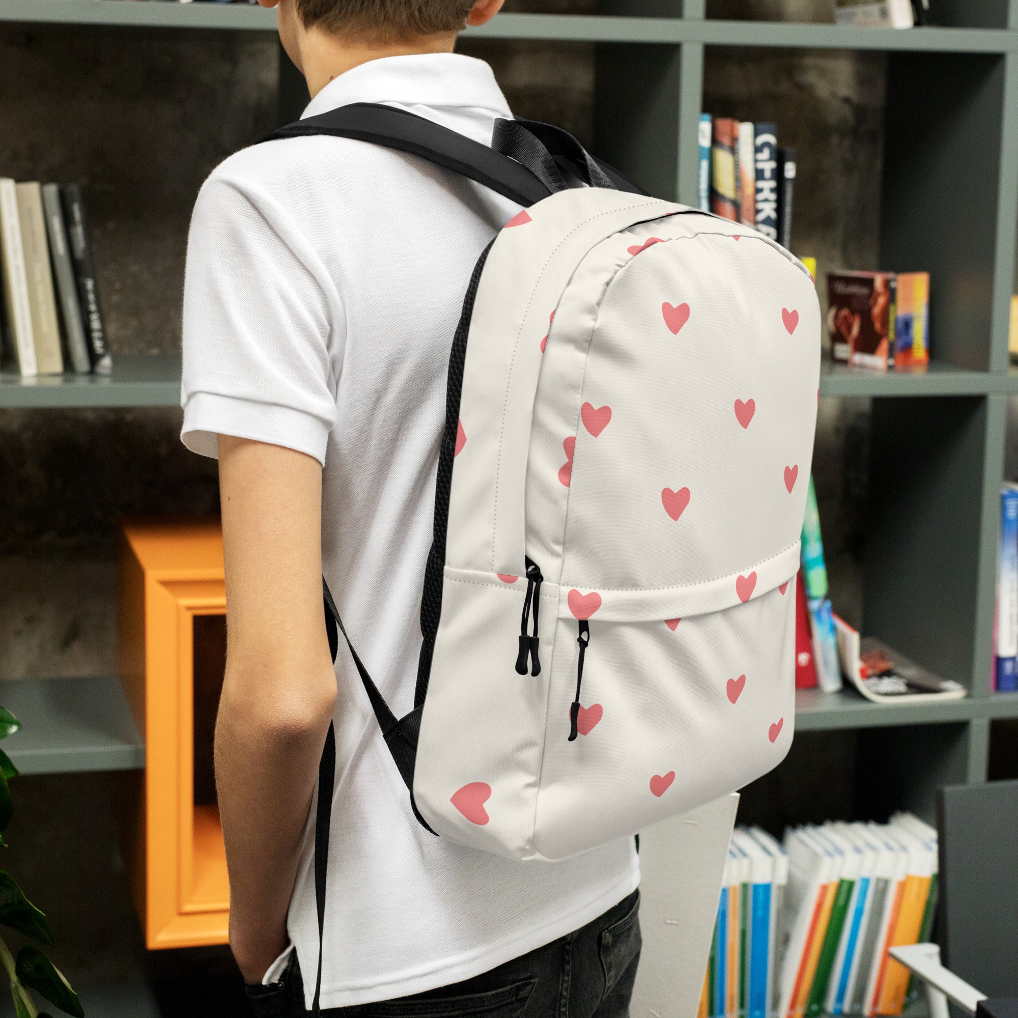 Cute Red Little Hearts Pattern Backpack