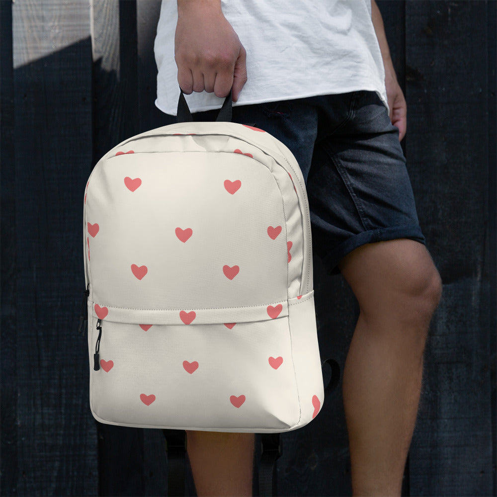 Cute Red Little Hearts Pattern Backpack