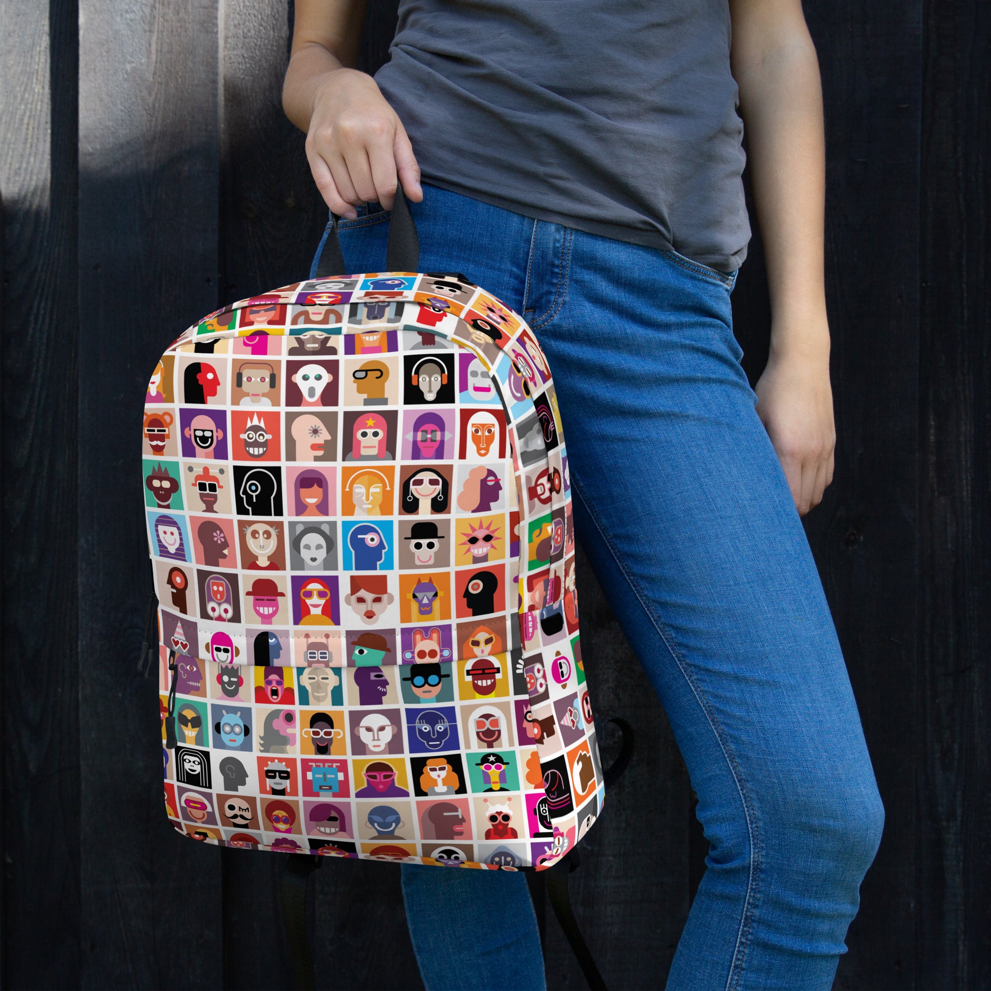 Aesthetic Abstract Diversity Art Collage Backpack