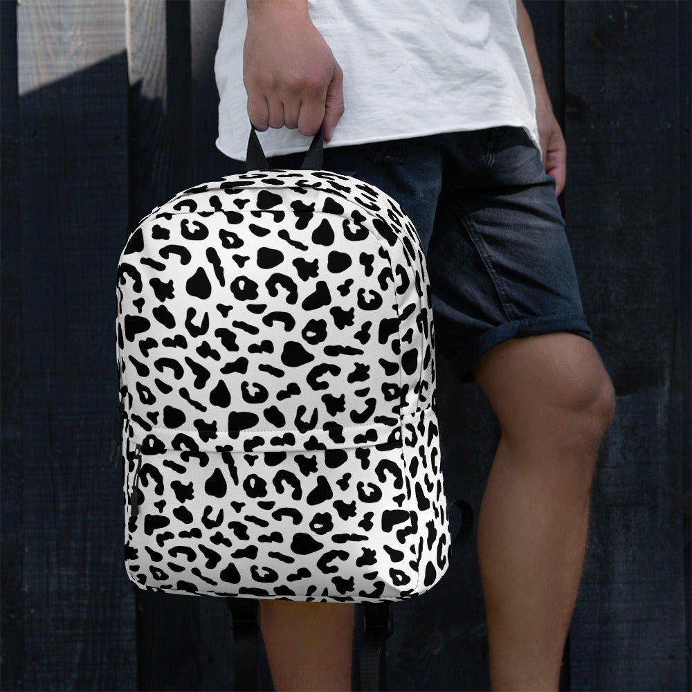 Preppy Cool Snow Leopard Print Backpack