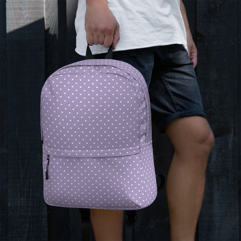 Preppy Purple Vintage Mini Polka Dot Aesthetic Backpack
