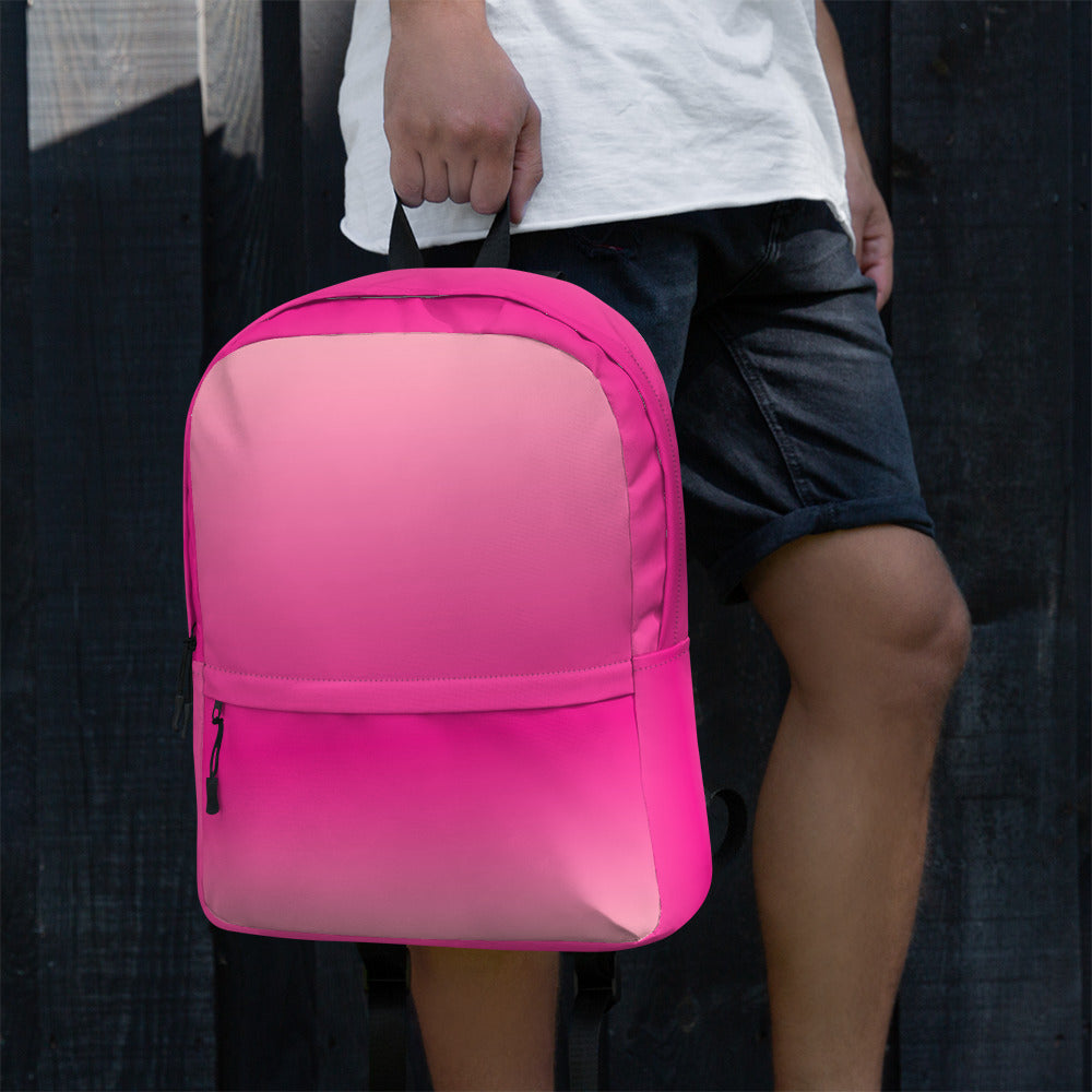 Preppy Pink Gradient Backpack for School & College