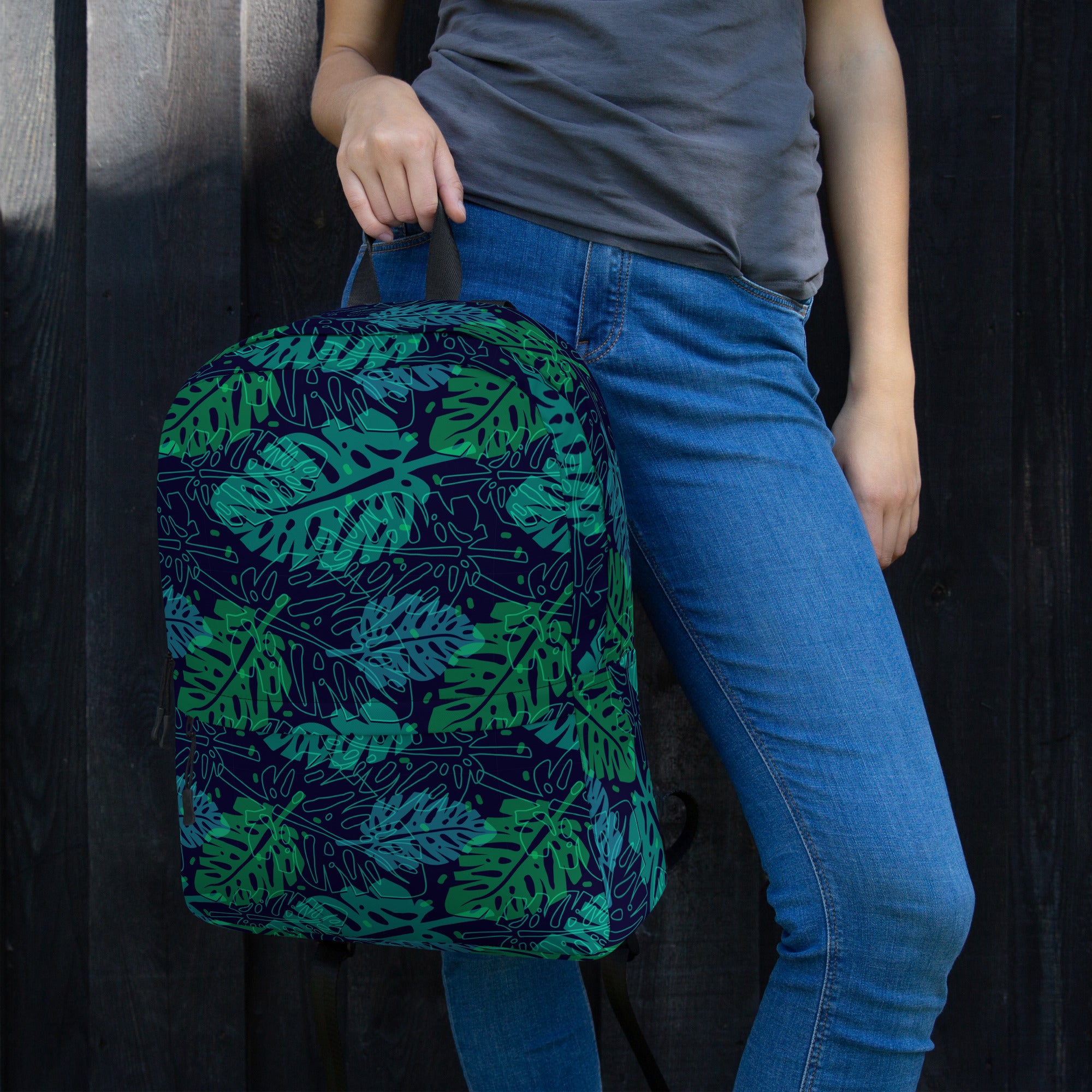 Tropical Green Summer Palm Leaf Backpack