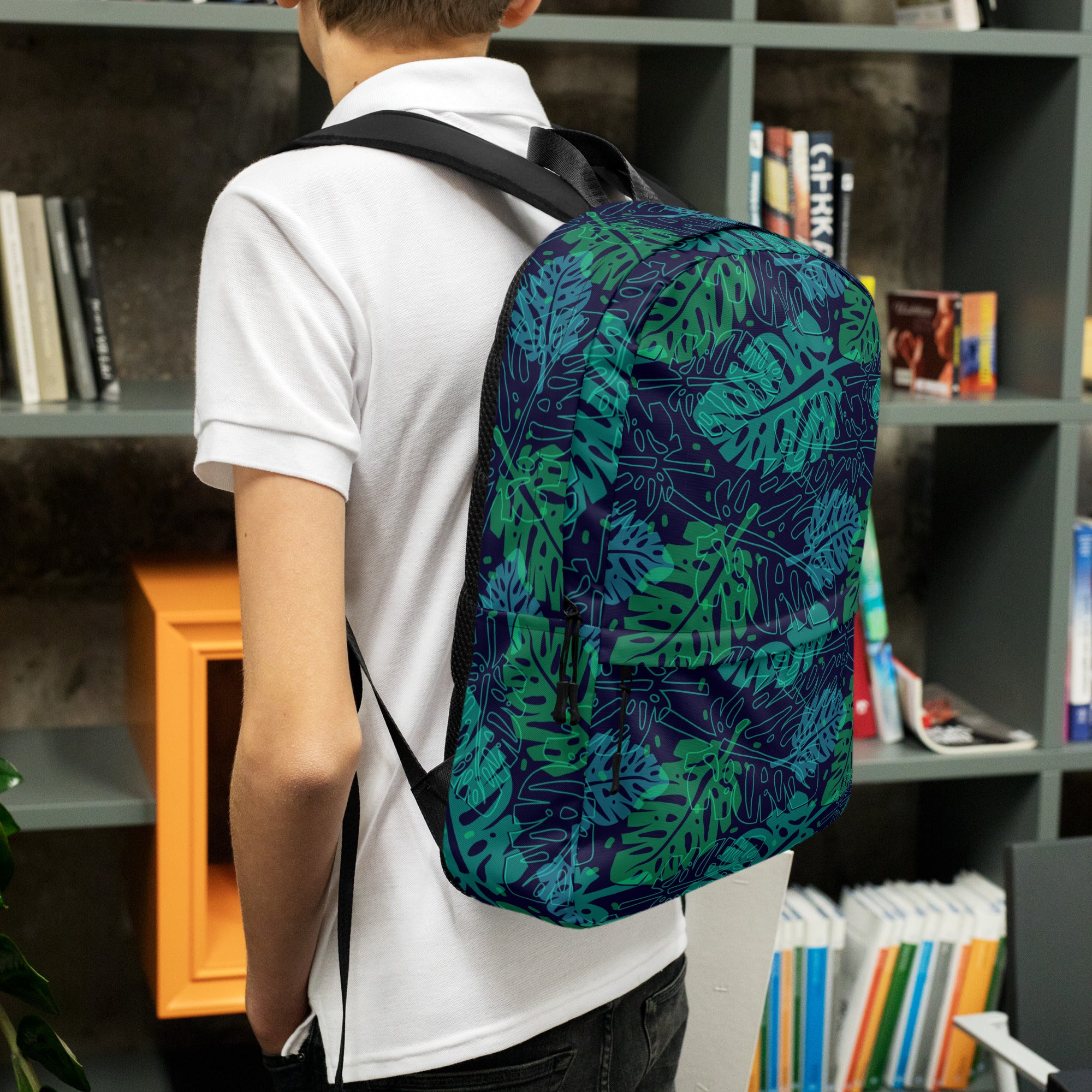 Tropical Green Summer Palm Leaf Backpack
