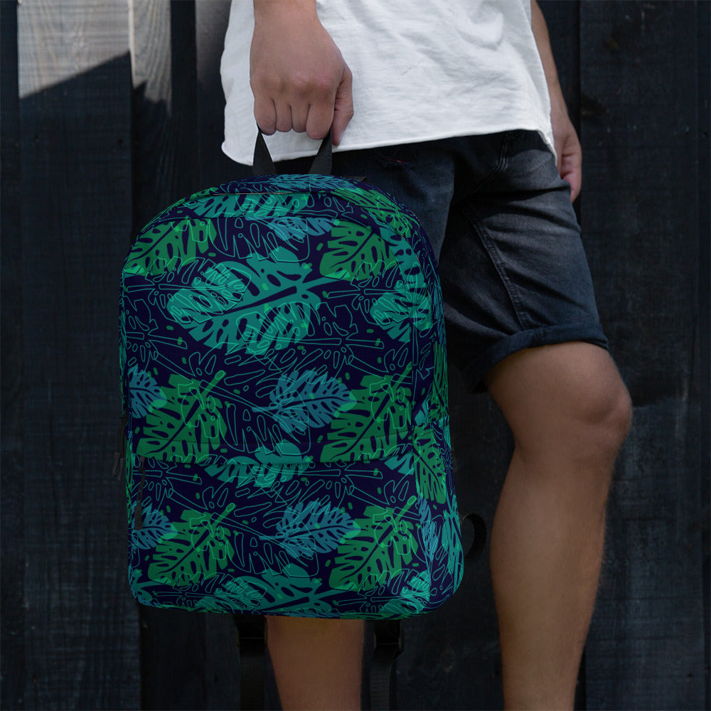 Tropical Green Summer Palm Leaf Backpack