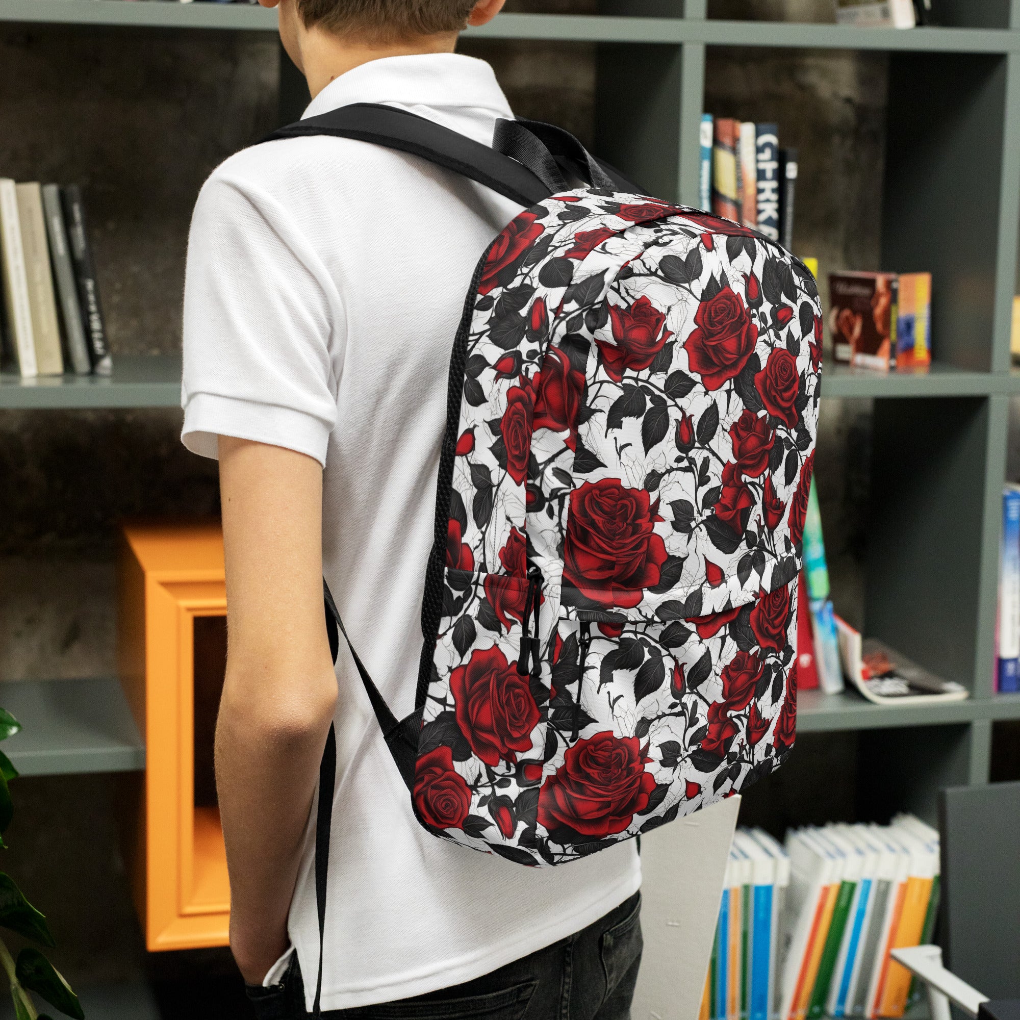 Vintage Style Fairytale Red Rose Backpack