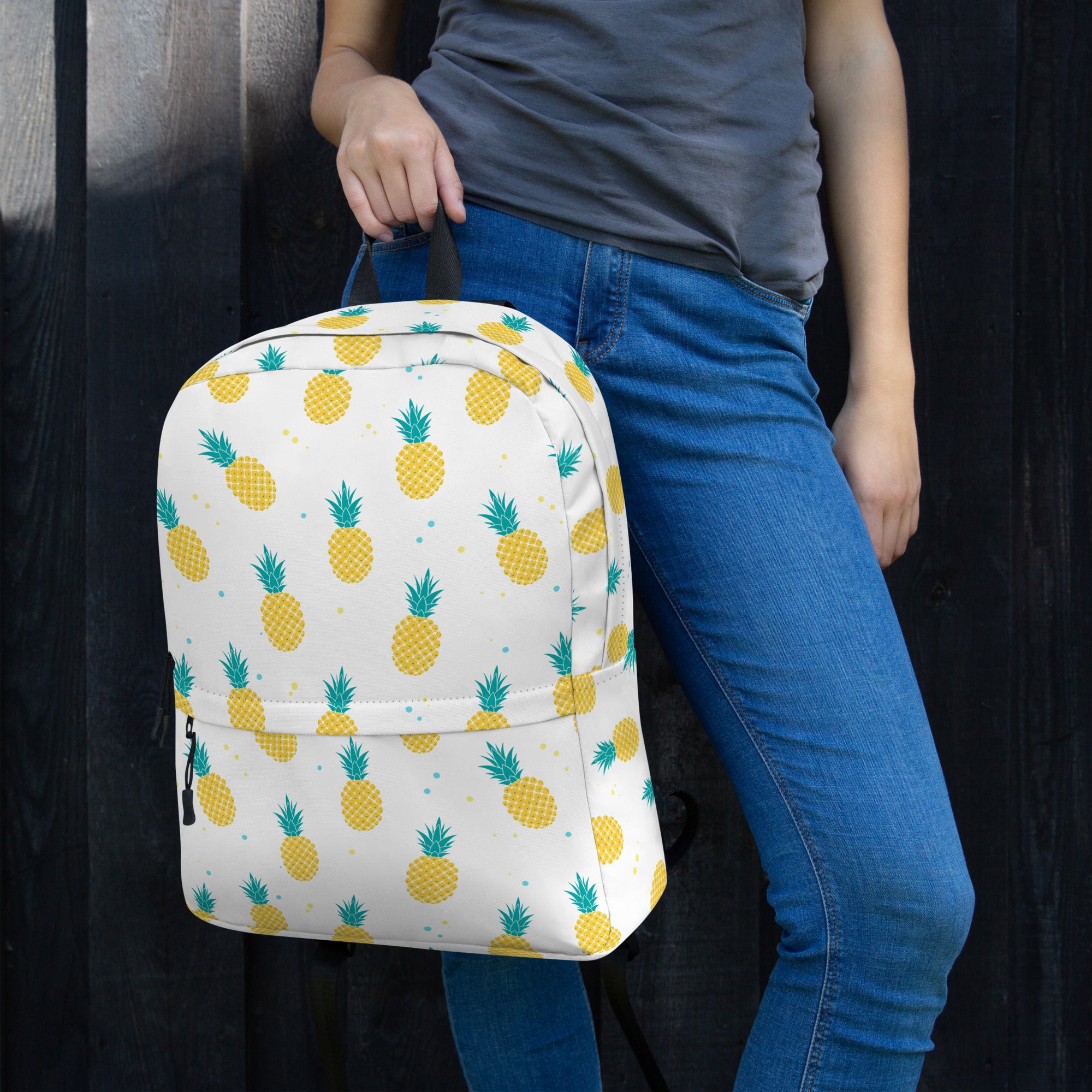 Tropical Fruit Pineapple Print Summer Backpack for School