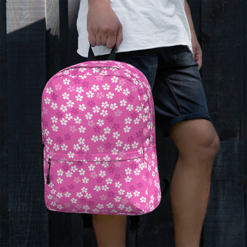 Preppy Pink Floral Blossom Seamless Pattern Backpack