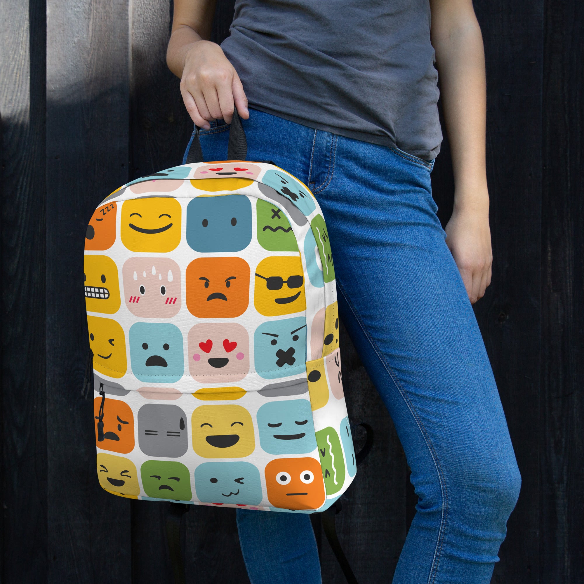Cool Emoji Expressions Back to School Backpack