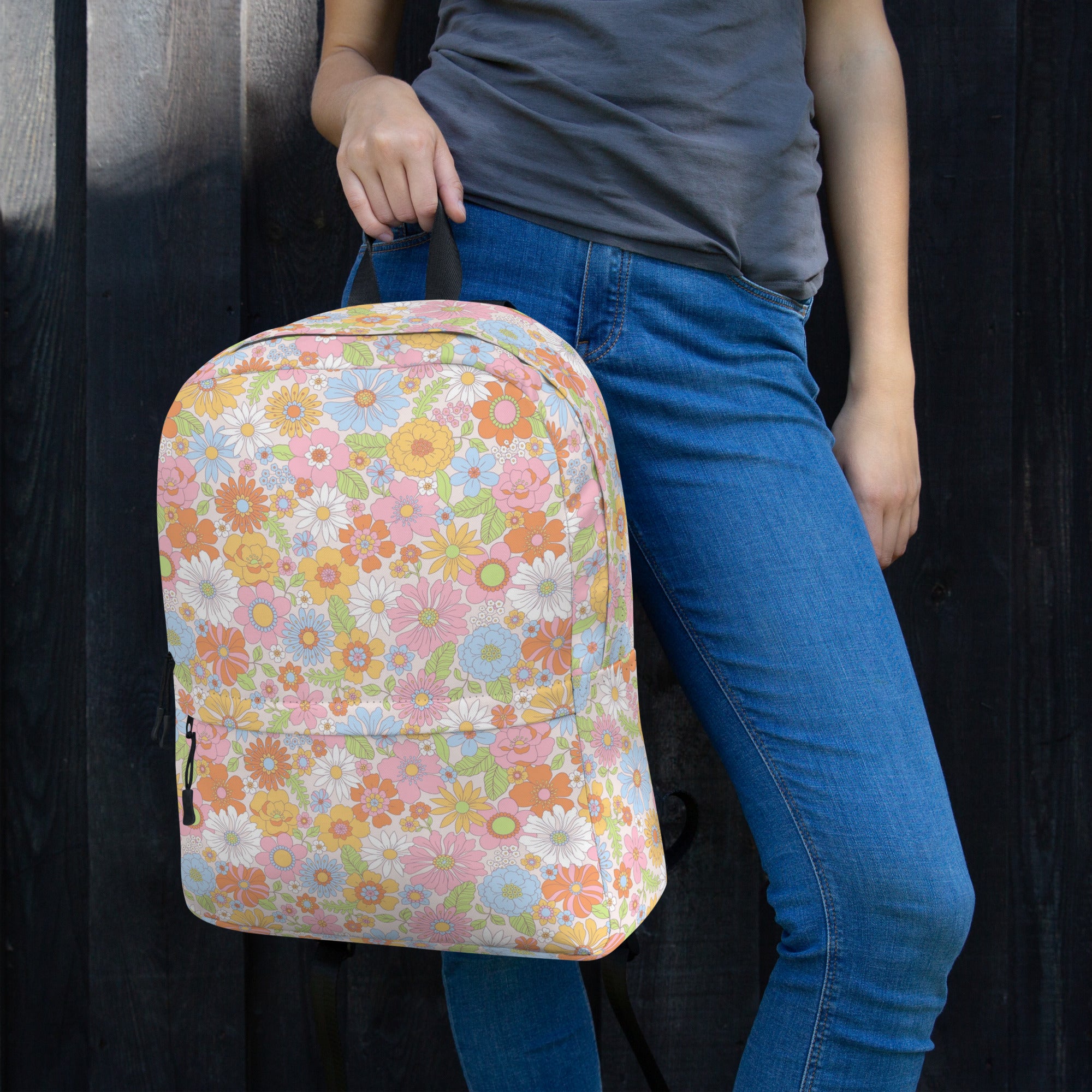 Lightweight Multicolor Summer Floral Backpack