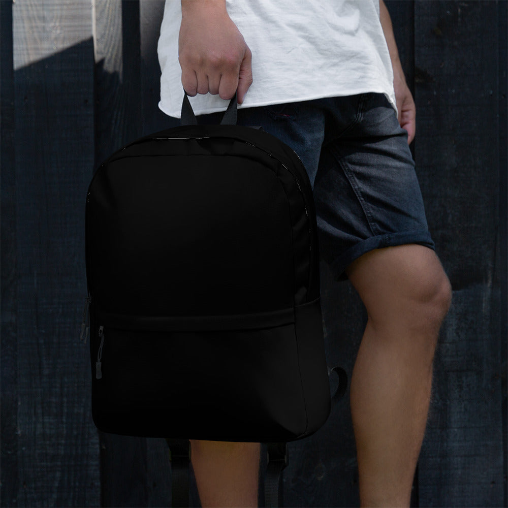 Plain Black Lightweight Laptop Backpack for Women