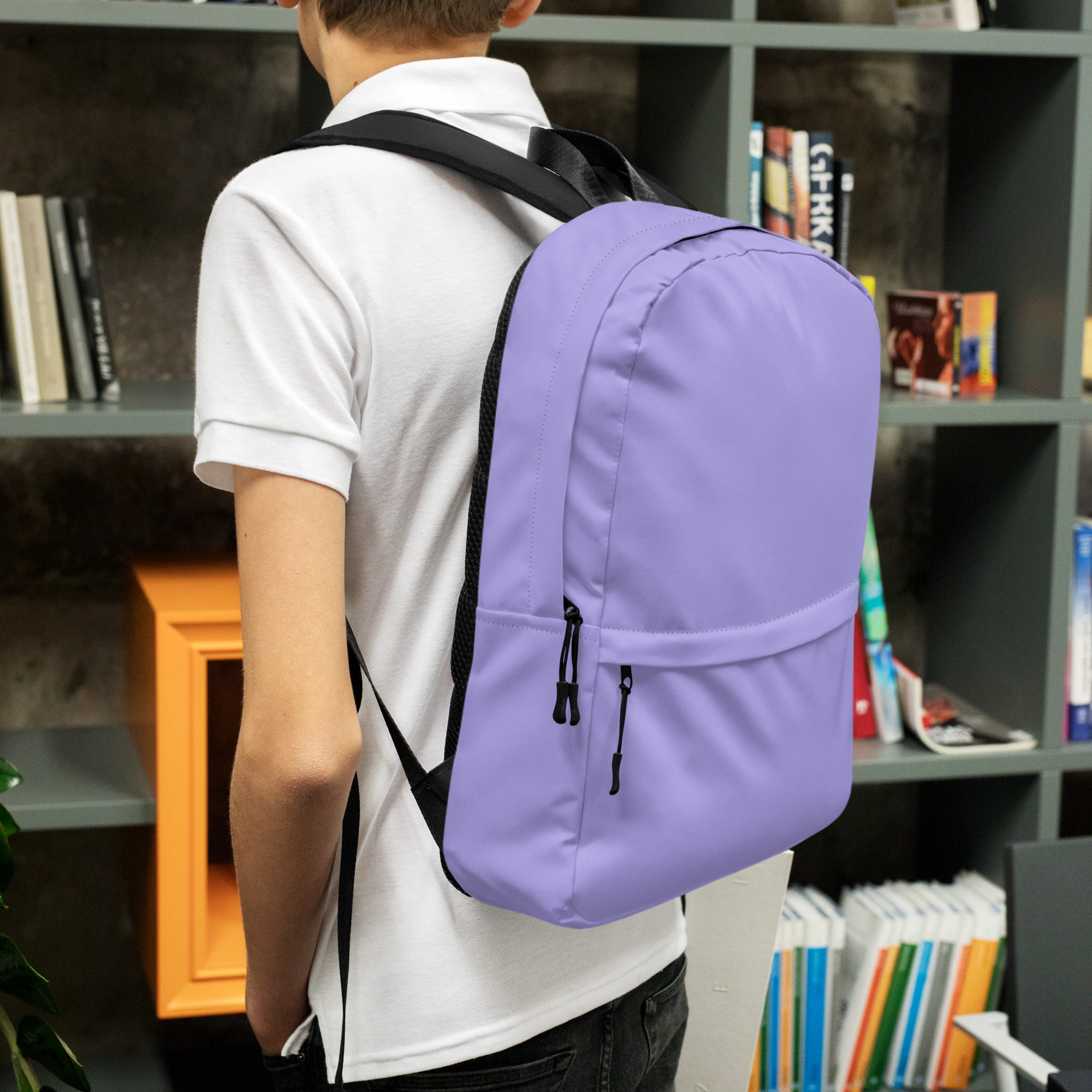 Preppy Plain Purple Lightweight Womens School Travel Backpack