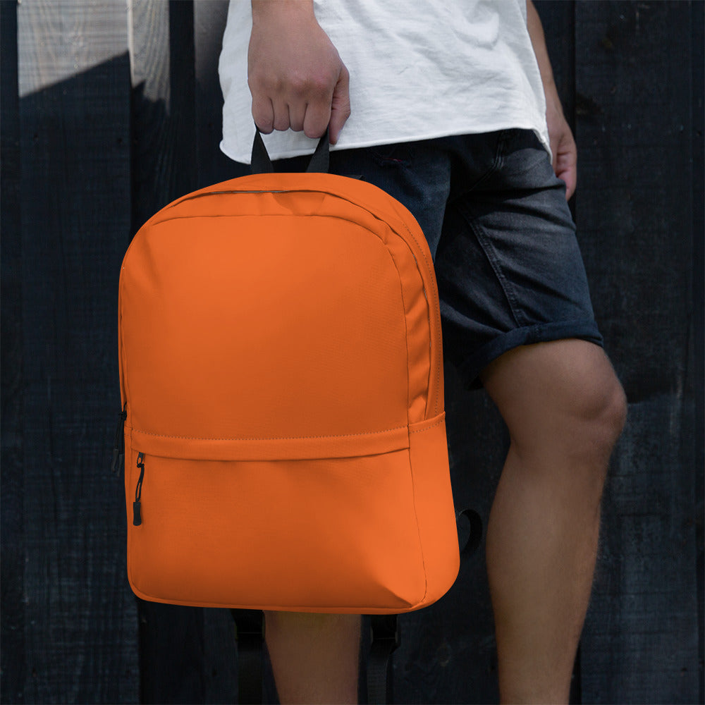 Cute Lightweight Solid Orange Color Backpack for School