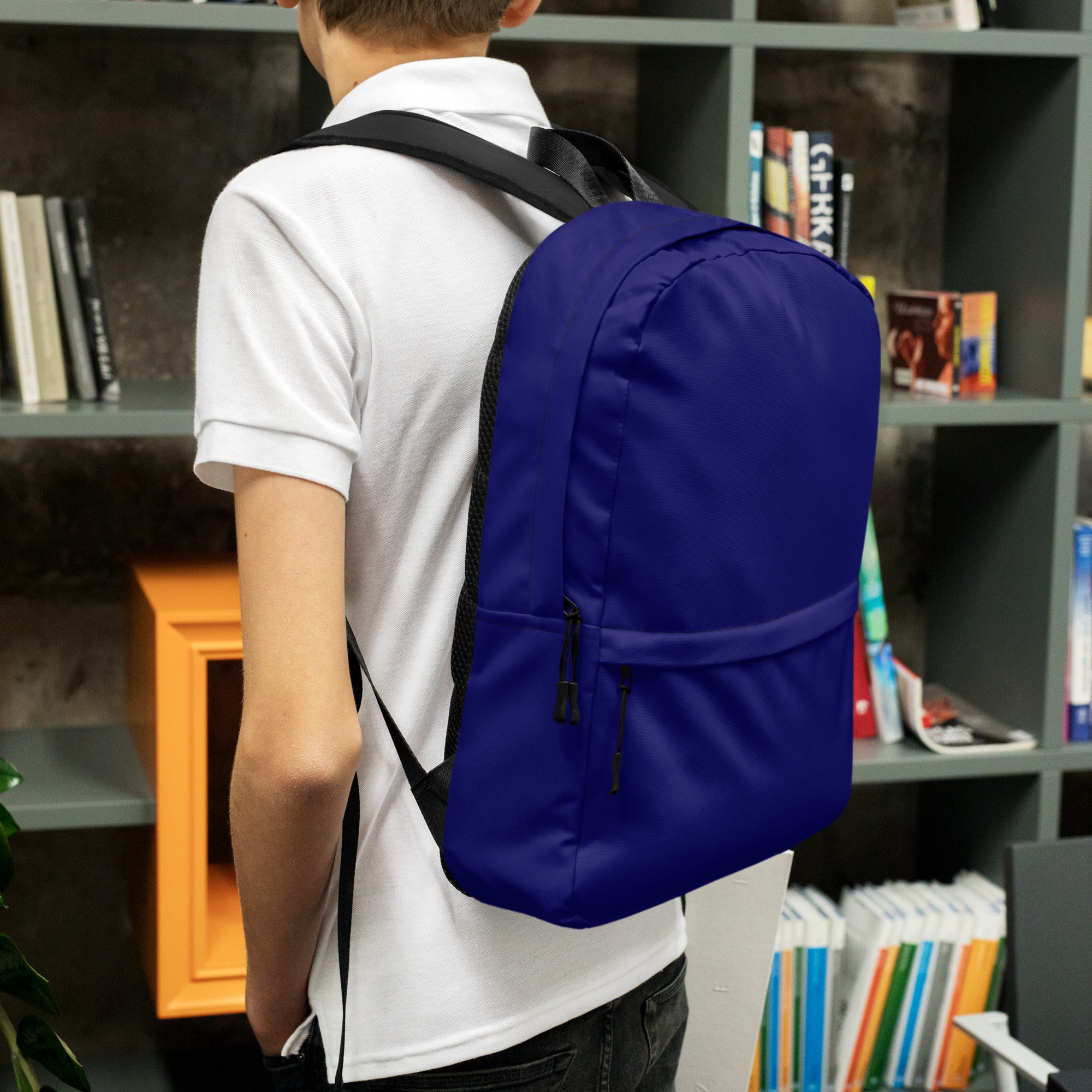 Cute Lightweight Solid Navy Blue Color Backpack for School