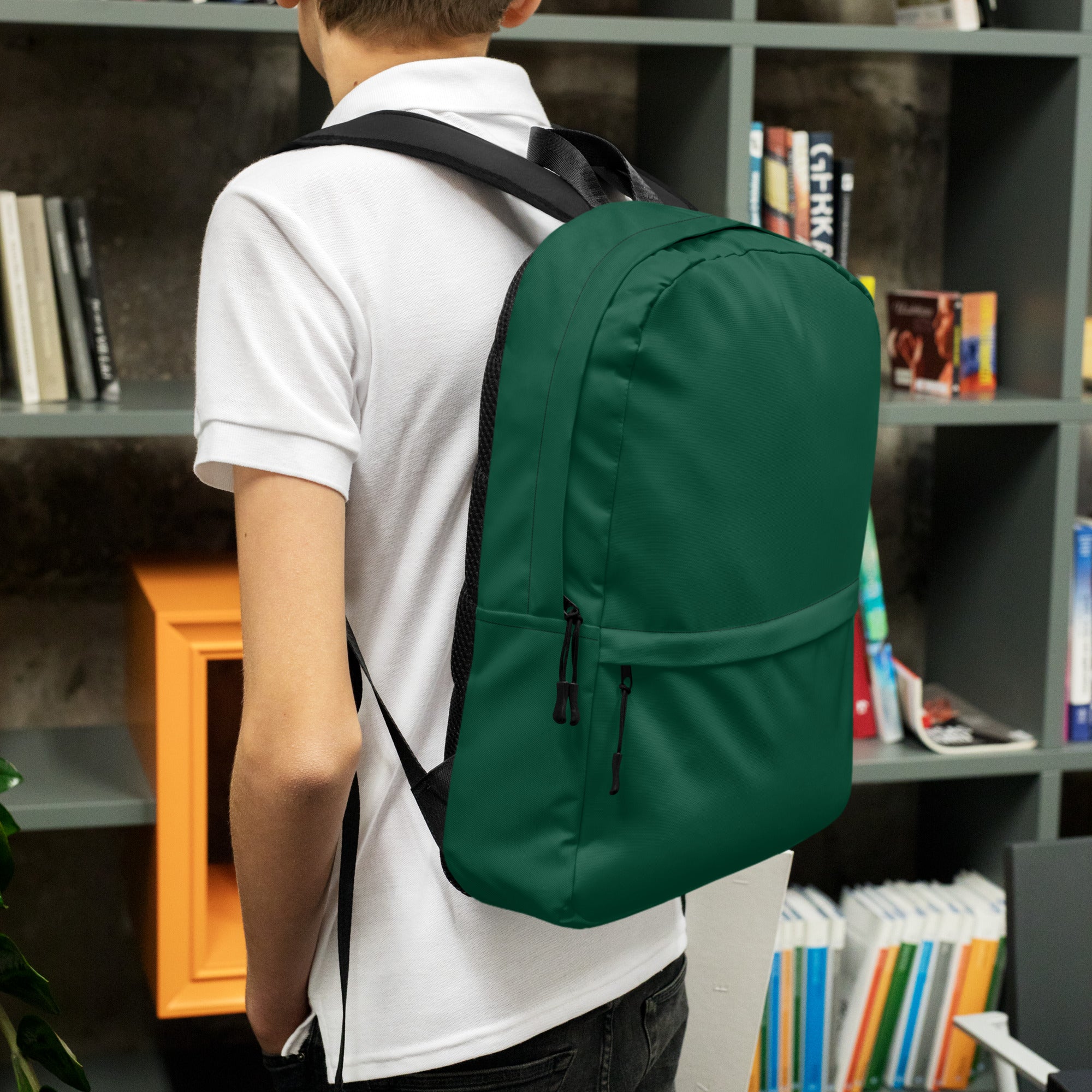 Casual Waterproof Dark Green Backpack for School