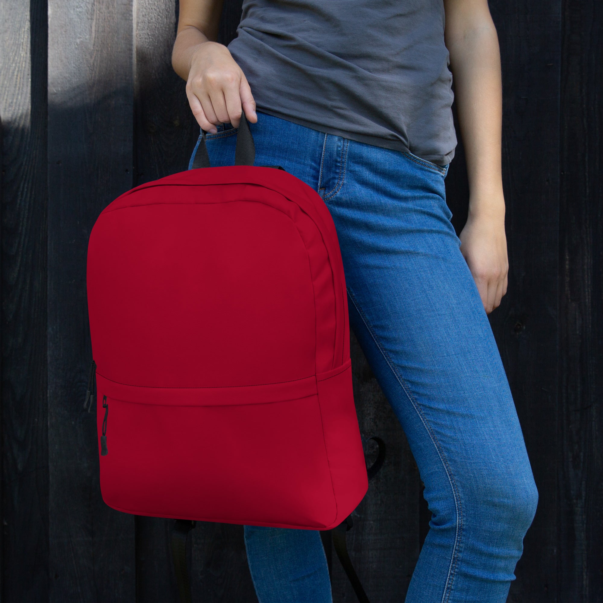 Fiery Red Medium Size Waterproof Backpack for School