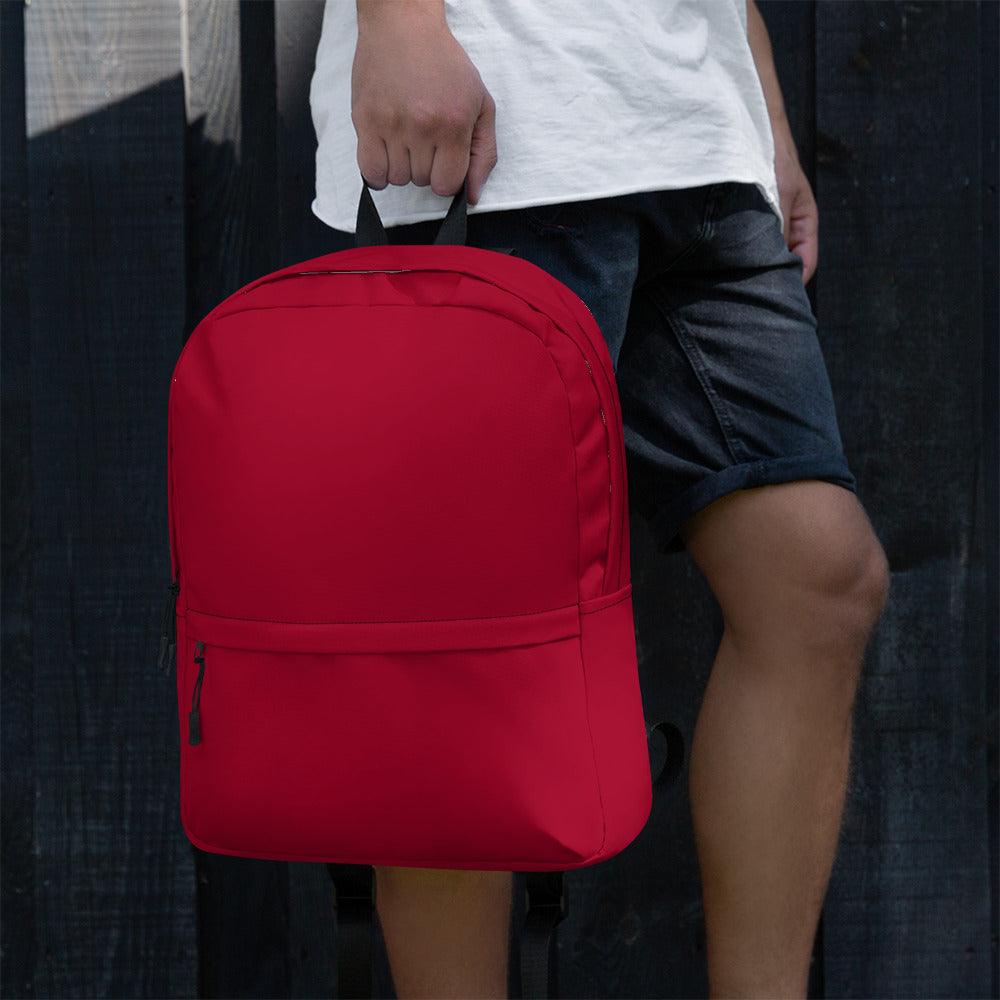 Fiery Red Medium Size Waterproof Backpack for School
