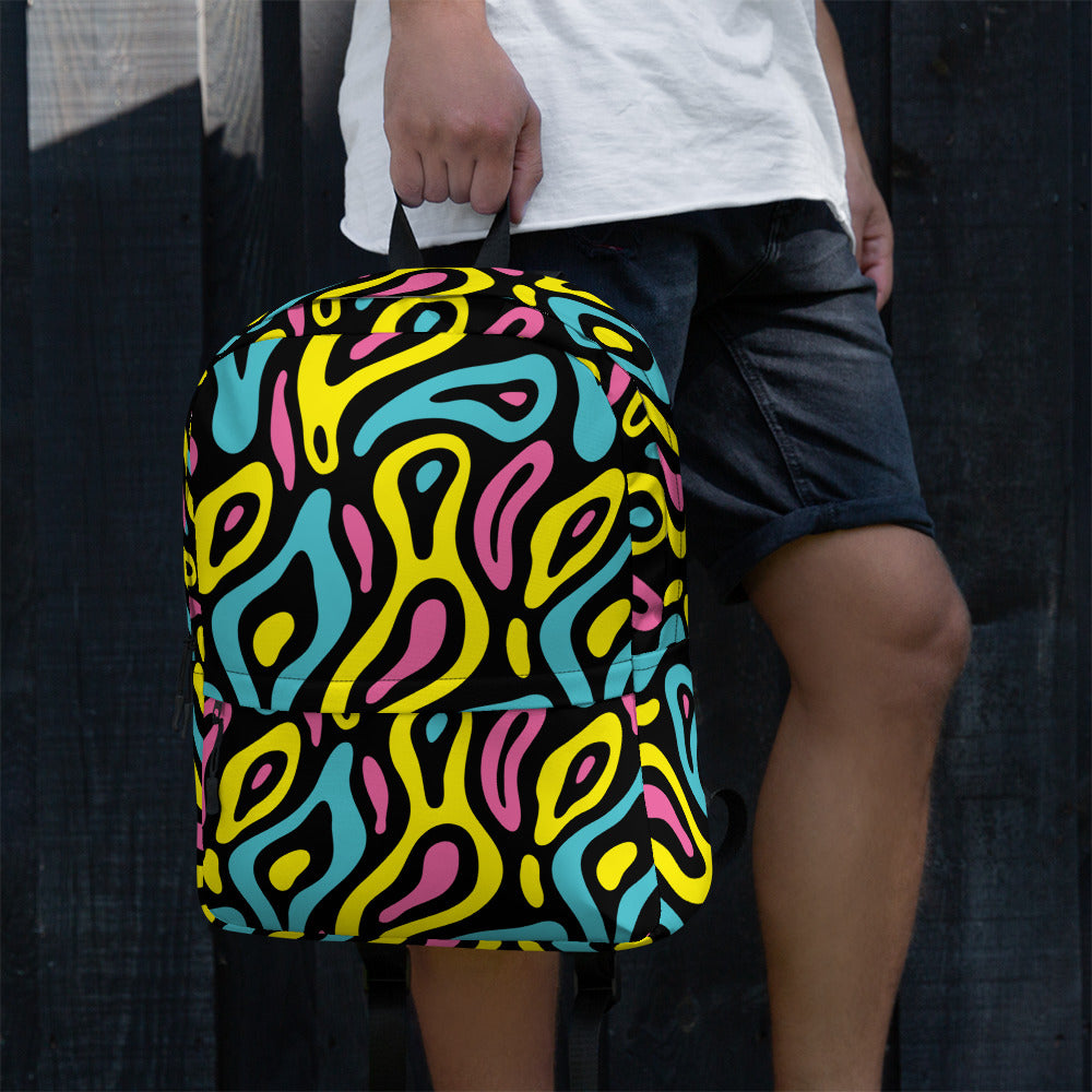 Colorful Neo Memphis Geometric Pattern Medium Size Backpack