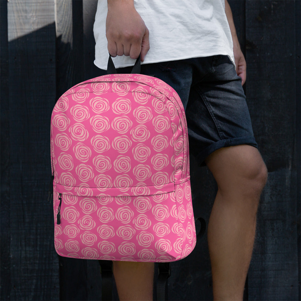 Preppy Pink Roses Valentine Inspired Cute Backpack Bag