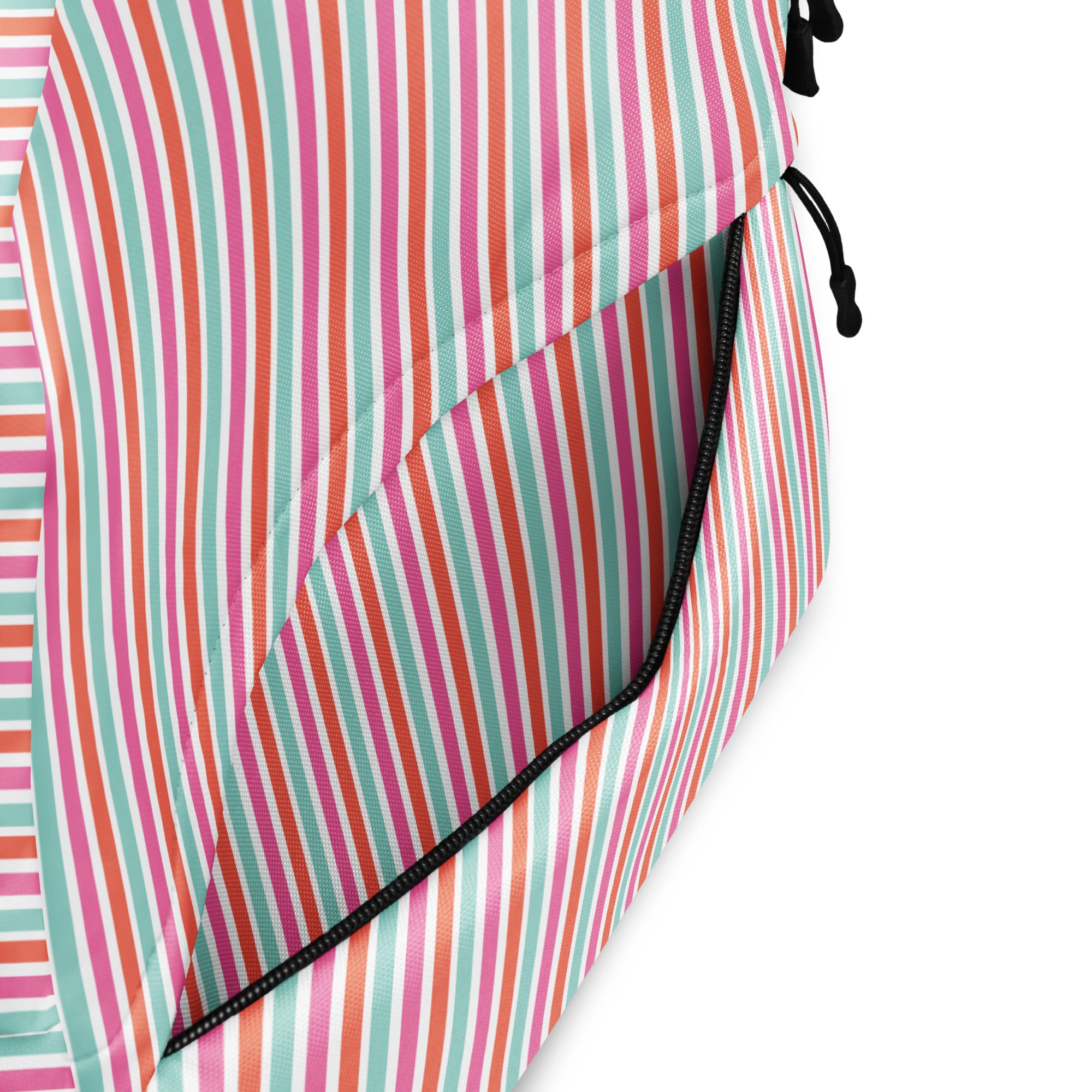Preppy Fashion Multicolor Striped Ladies Designer Backpack