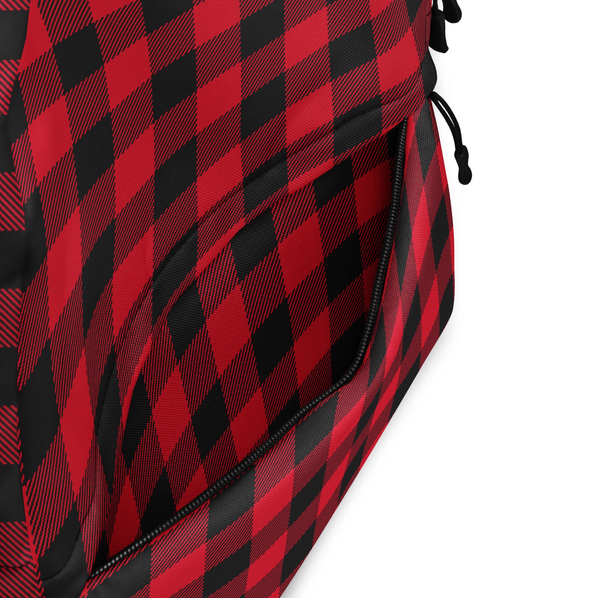 Classic Buffalo Plaid Red & Black Checkered Backpack