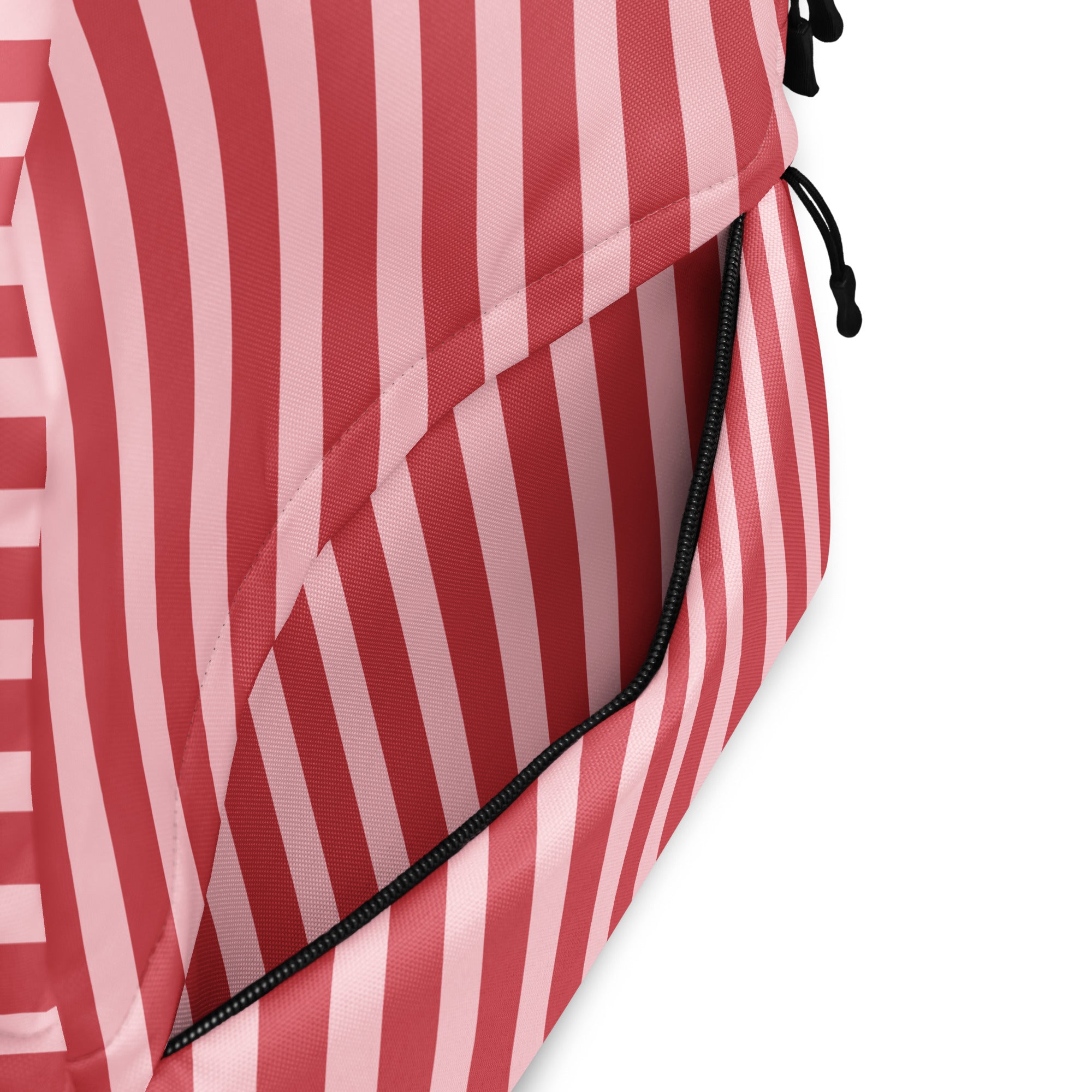 Preppy Pink Red Stripe Cute Aesthetic Backpack