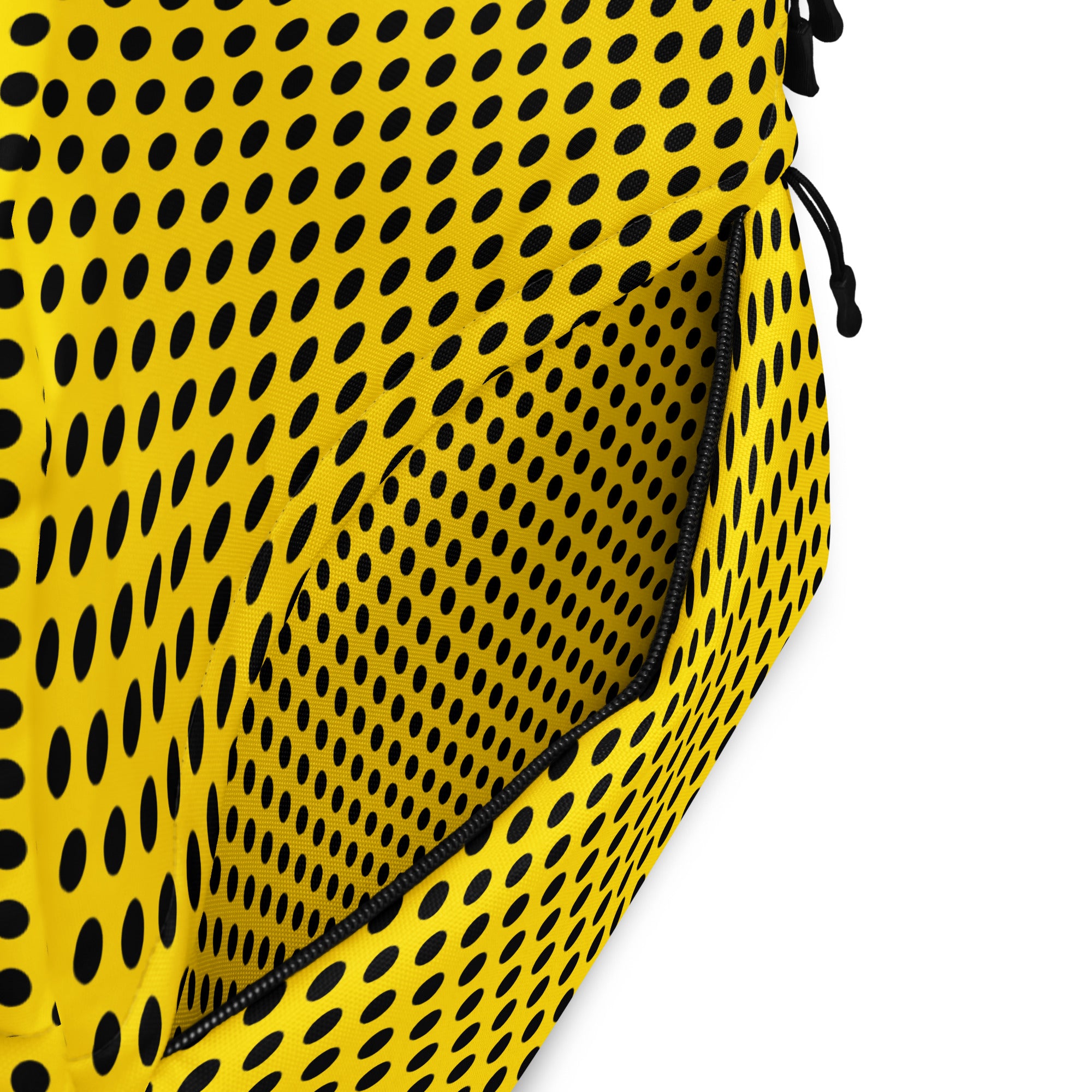 Vintage Black Polka Dot Yellow Summer Backpack