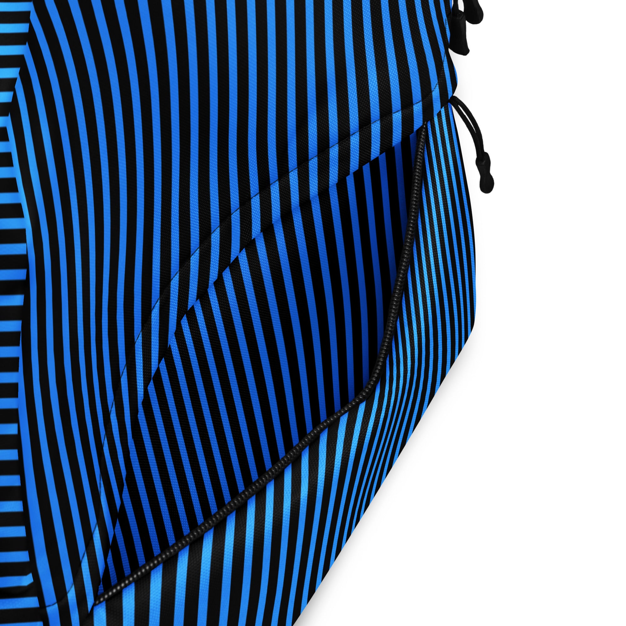 Minimal Black Stripes with Blue Lines Streaks Trendy Backpack