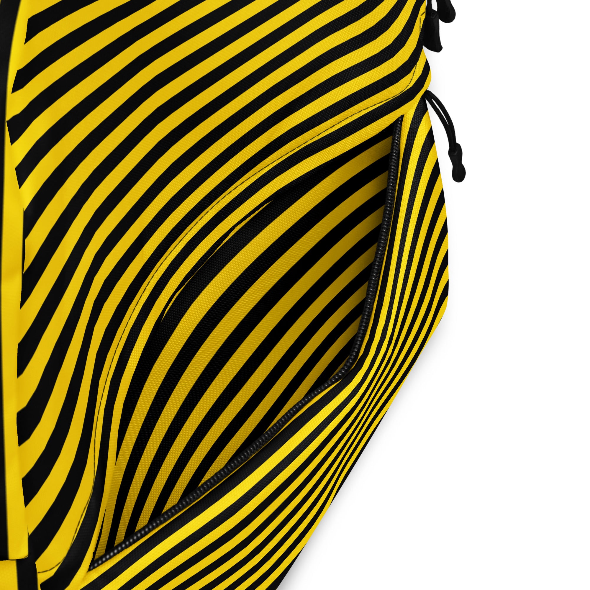 Yellow and Black Honey Bee Inspired Vertical Striped Backpack