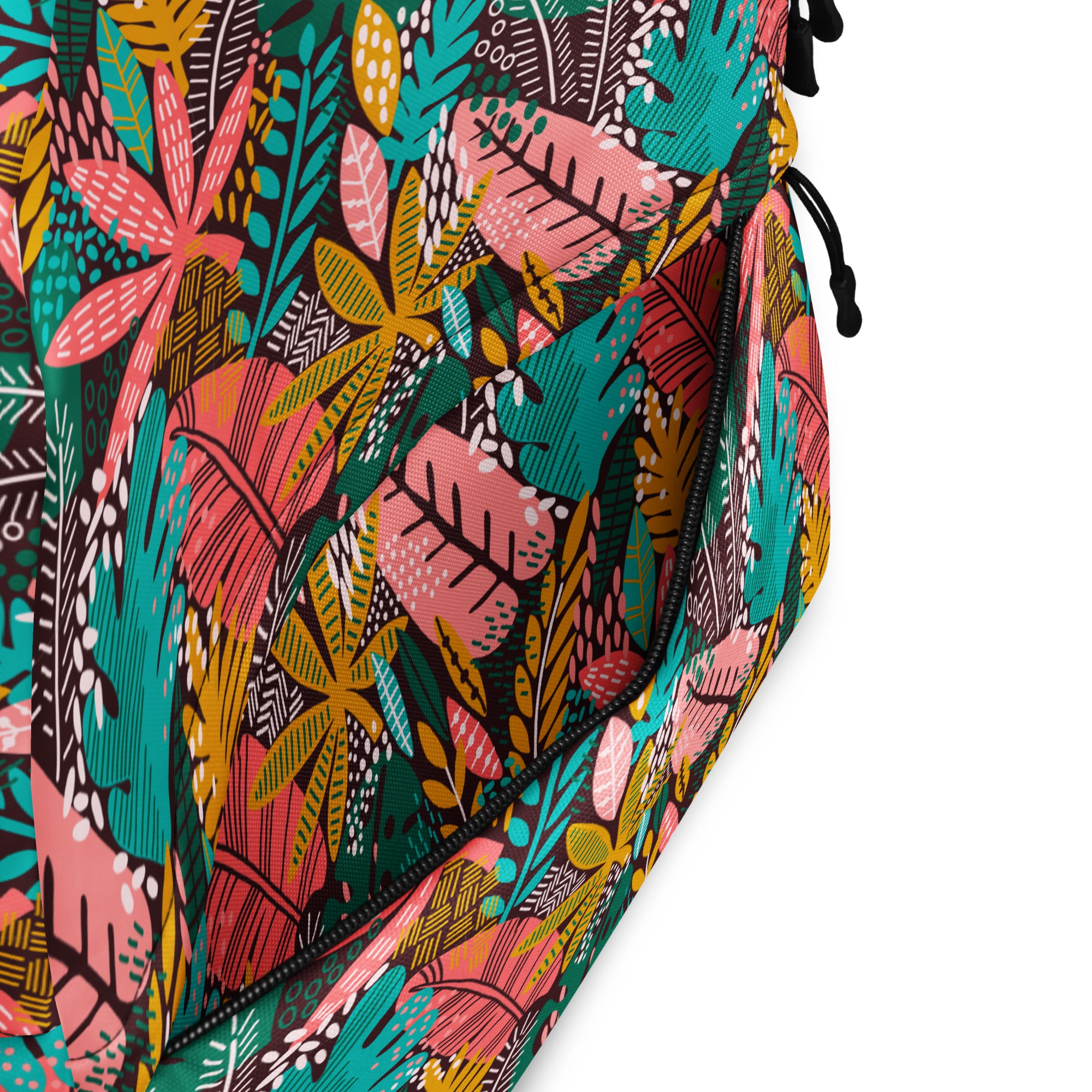 Boho Preppy Style Fall Leaves Pattern Backpack