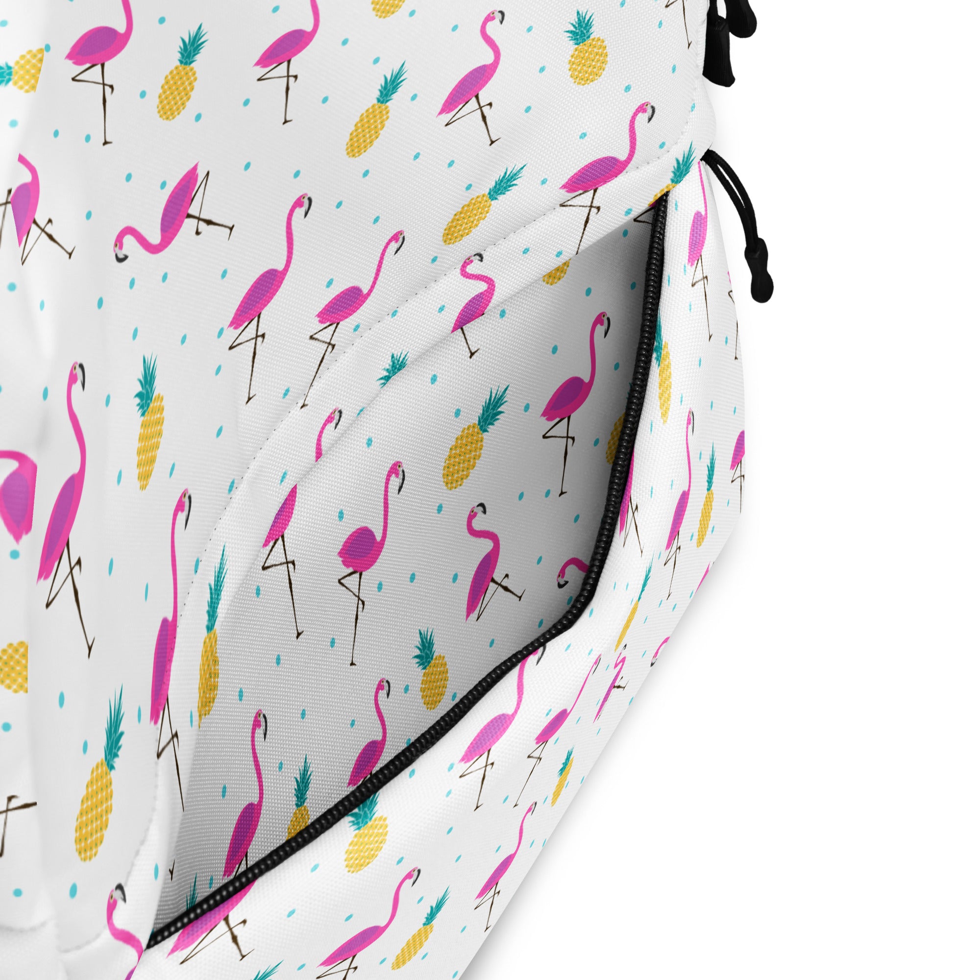 Lightweight Tropical Pineapple Pink Flamingo Summer Backpack