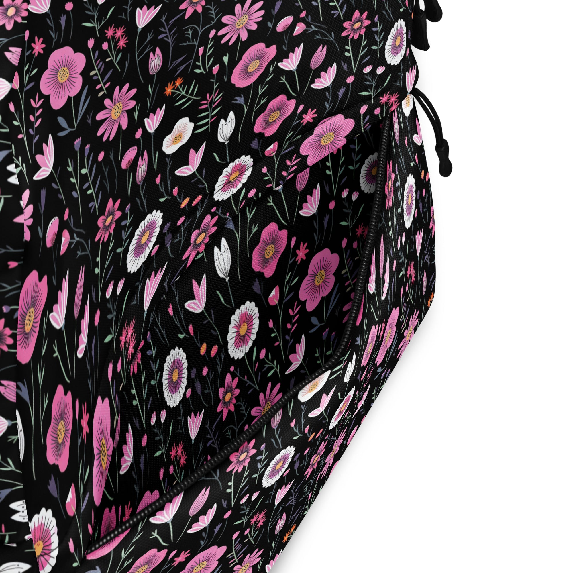 Black Floral Backpack for Laptops Books & School