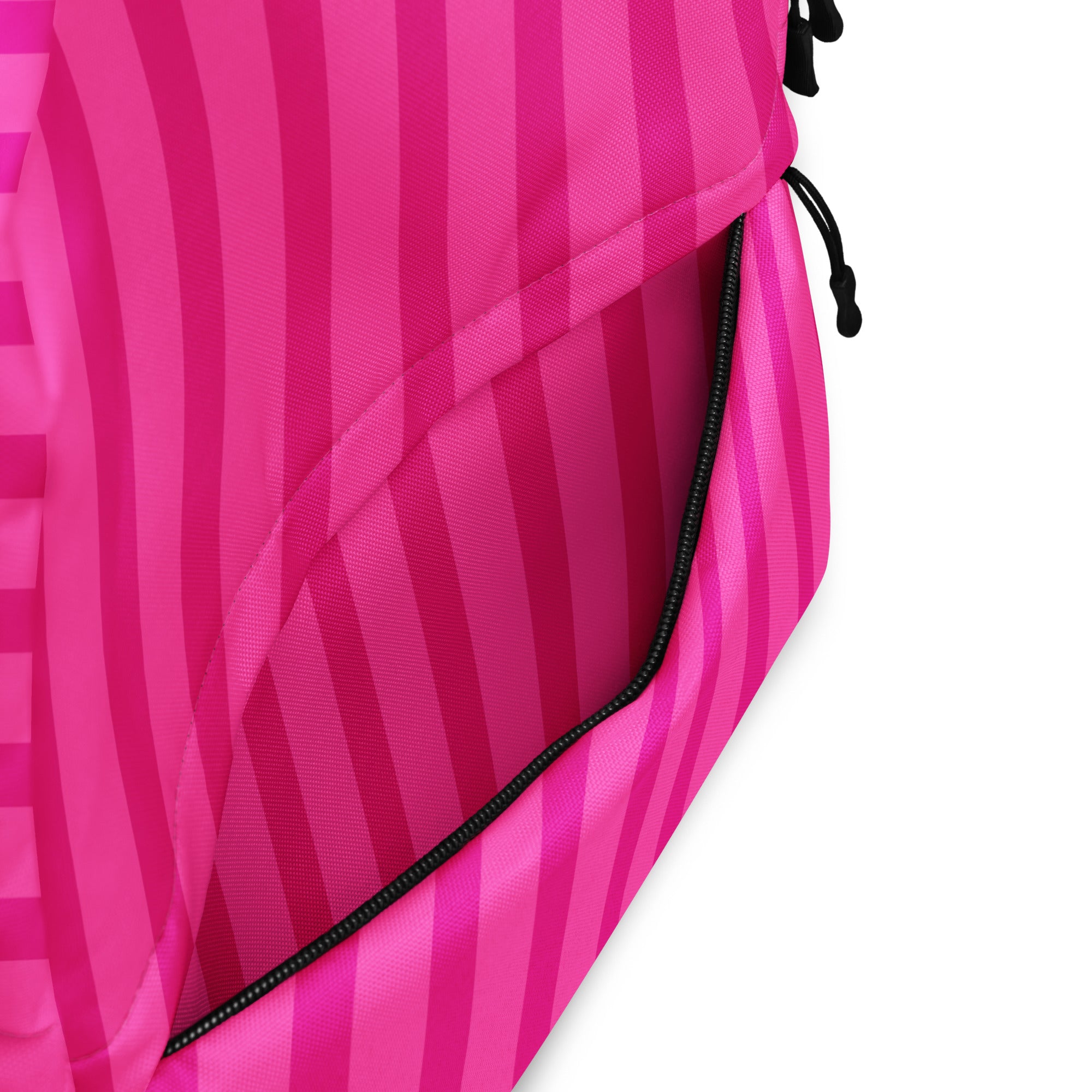 Preppy Aesthetic Pink Bubblegum Striped Statement Backpack