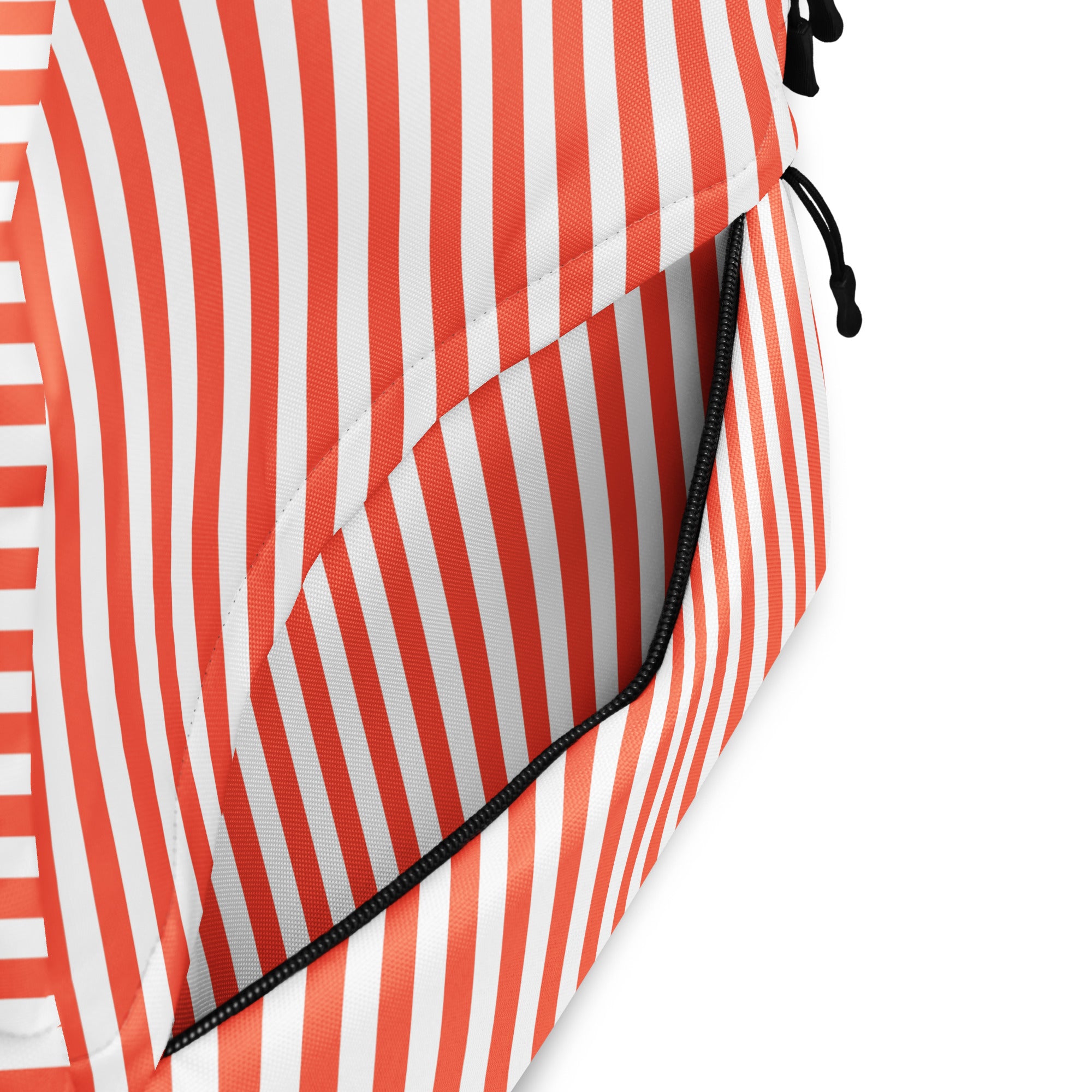White and Orange Stripes Carry On Travel Backpack