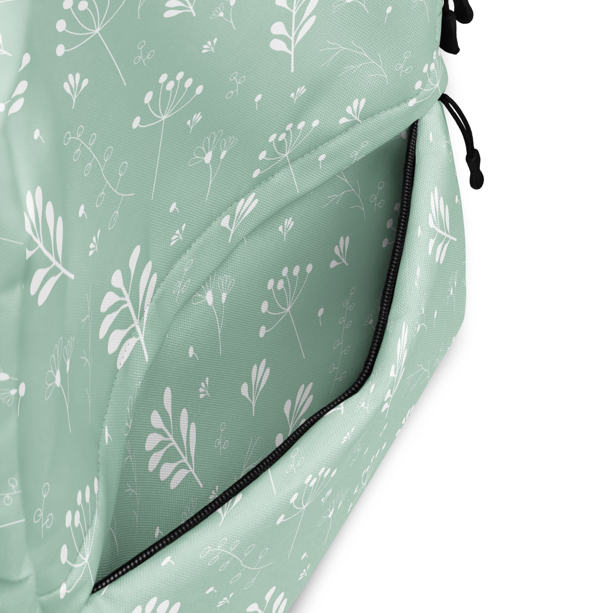 Pastel Green Clean Summer Seamless Floral Backpack