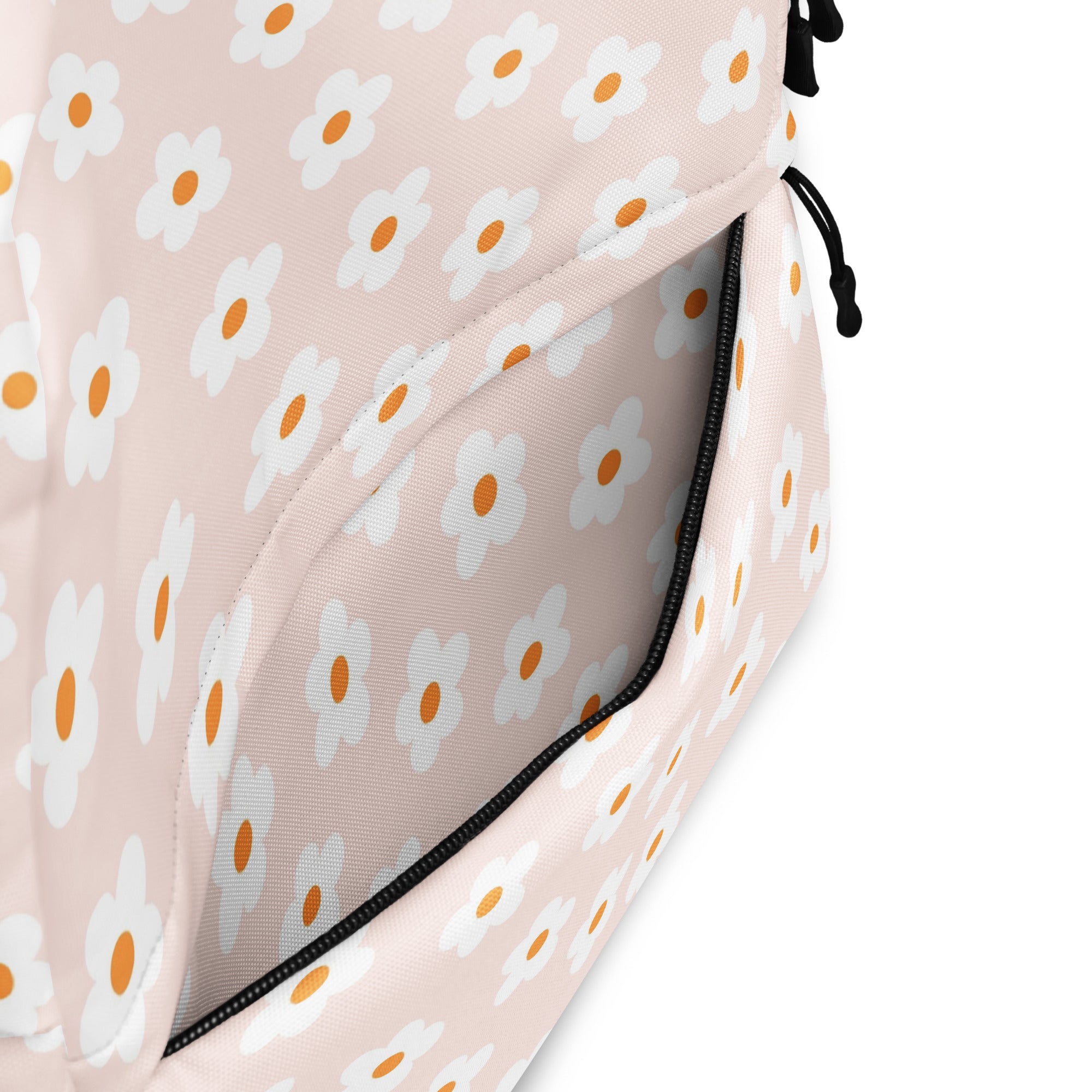 Preppy Pink Minimal Daisy Floral Summer Backpack