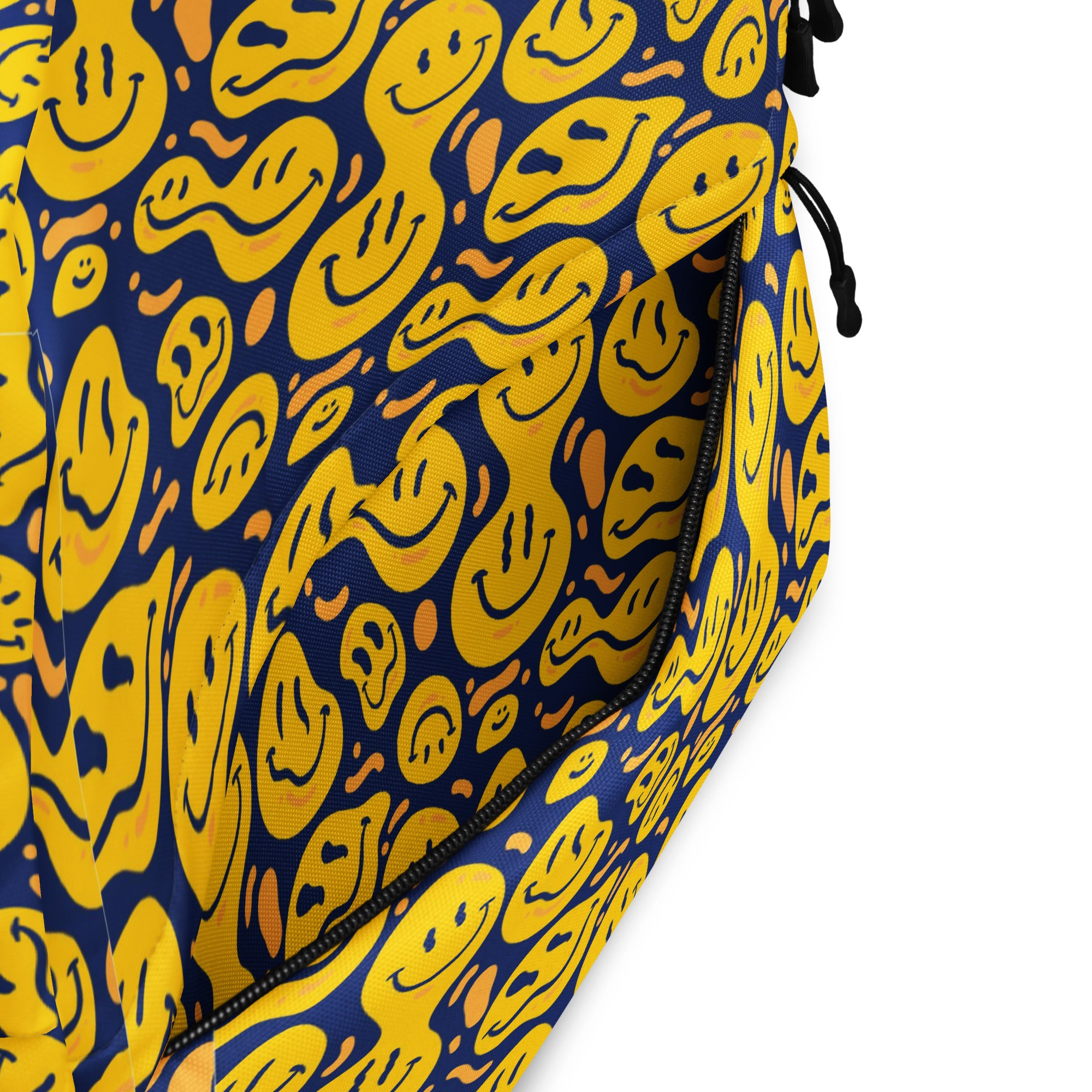 Original Yellow Drippy Smiley Face Backpack