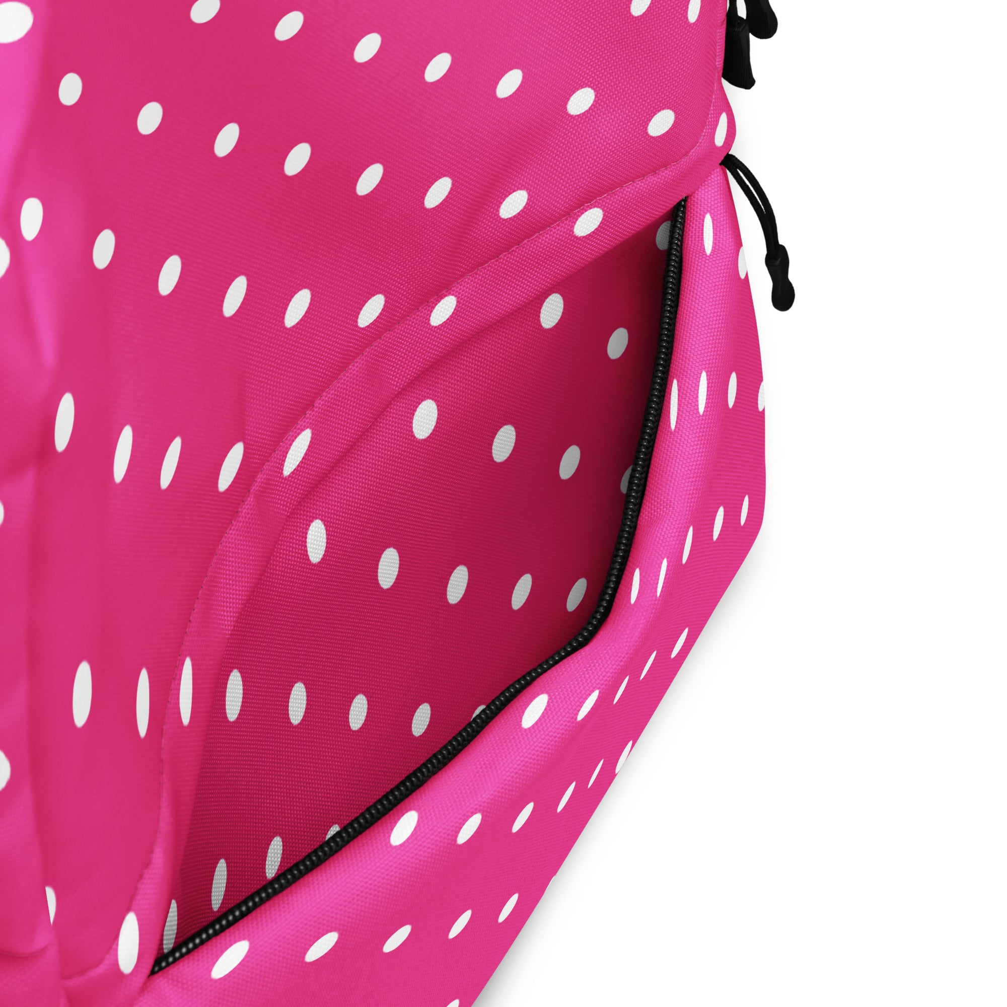 Vintage Preppy Style Pink Polka Dot Backpack