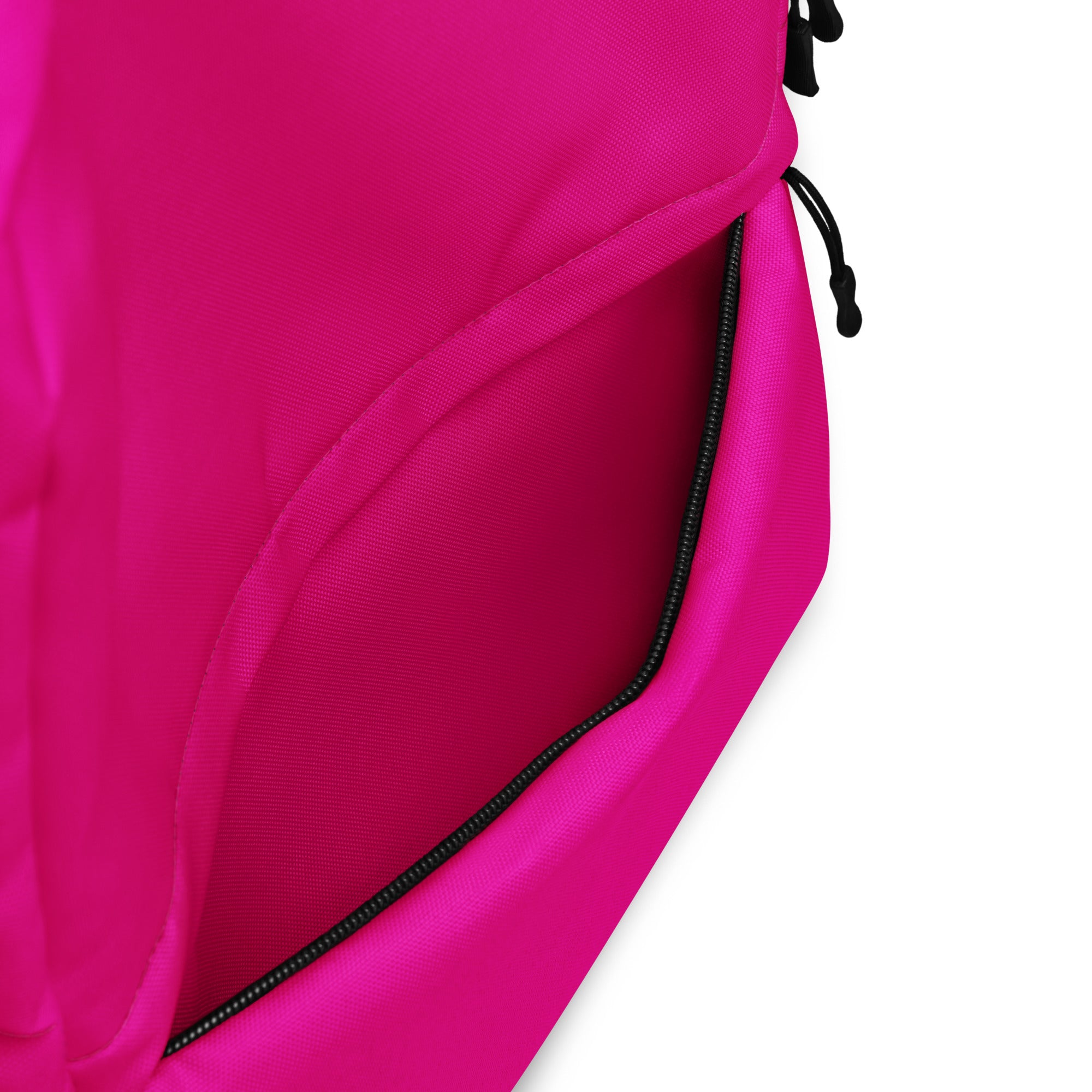 Preppy Shocking Pink Plain Waterproof Backpack for Women