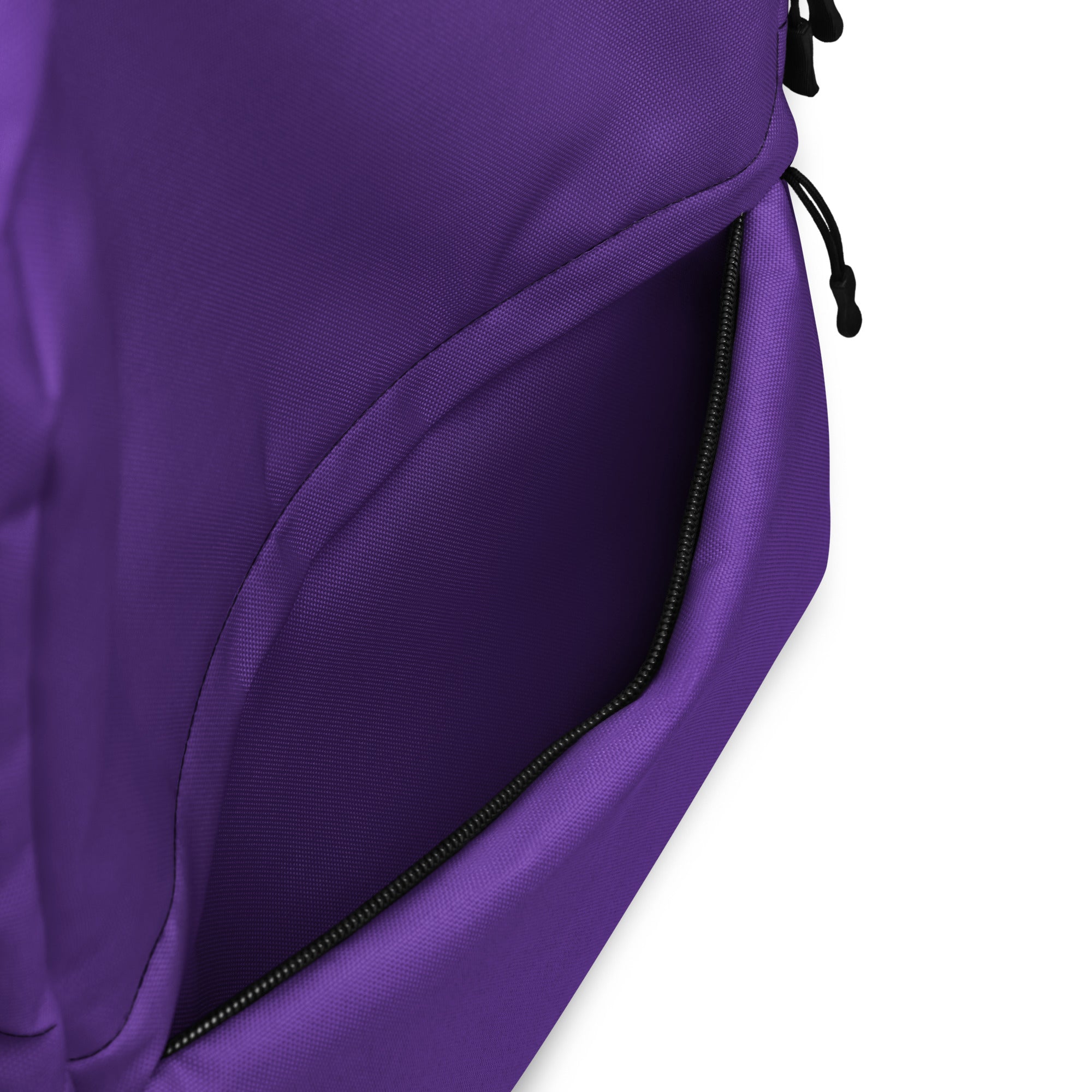 Preppy Plain Dark Plum Purple Color Medium Size Backpack
