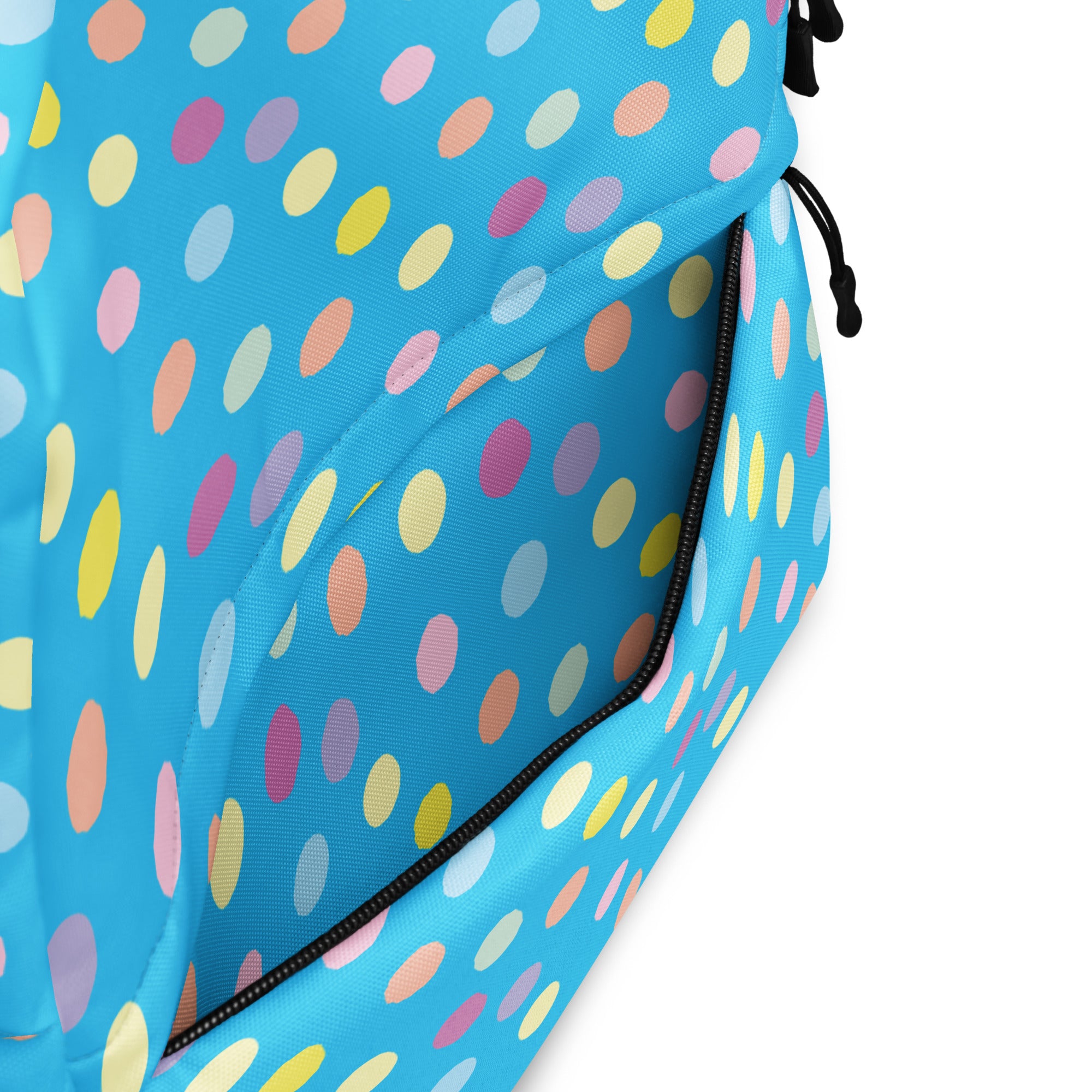 Cute Colorful Polka Dot Preppy Blue School Backpack