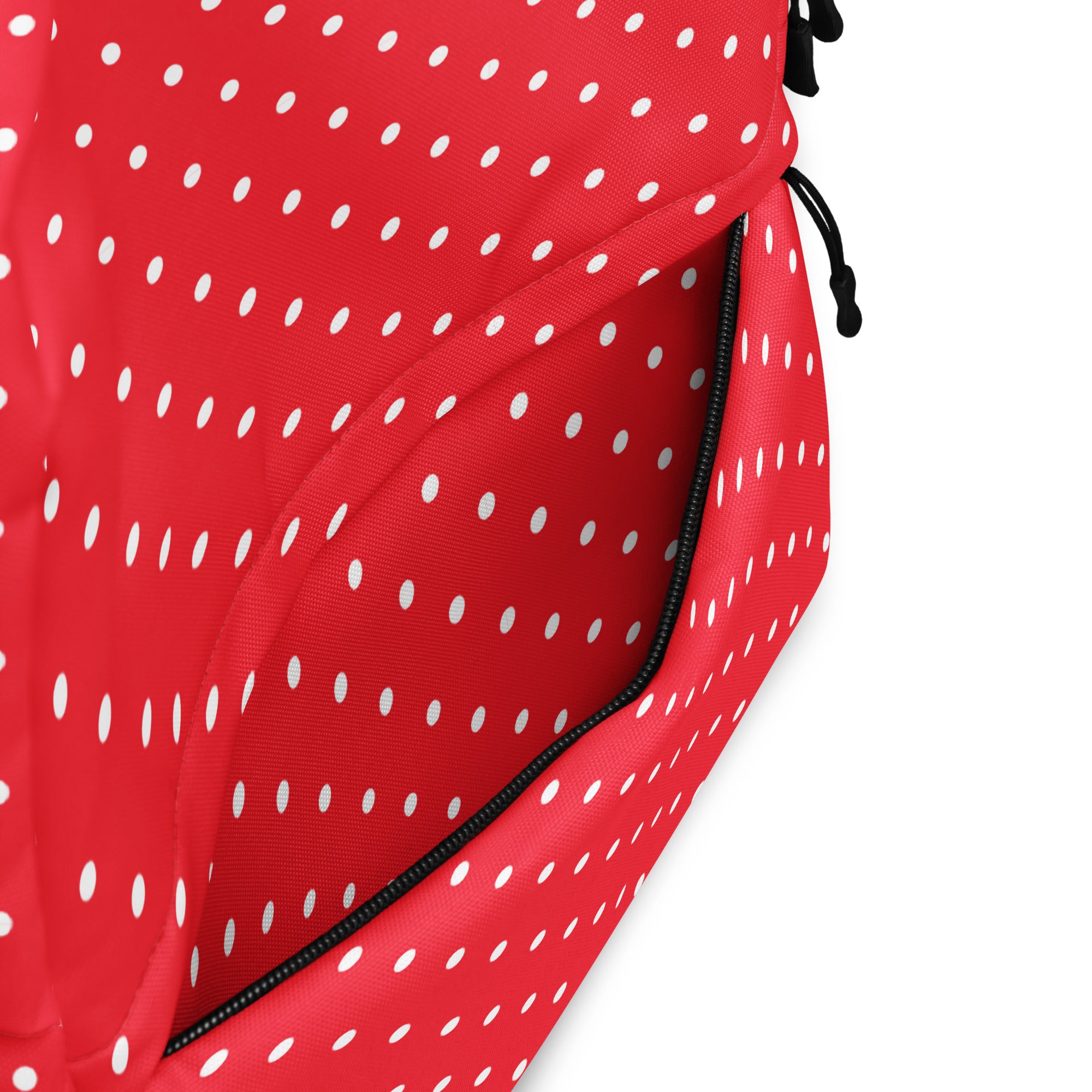 Classic Vintage Red and White Polka Dot Backpack Bag