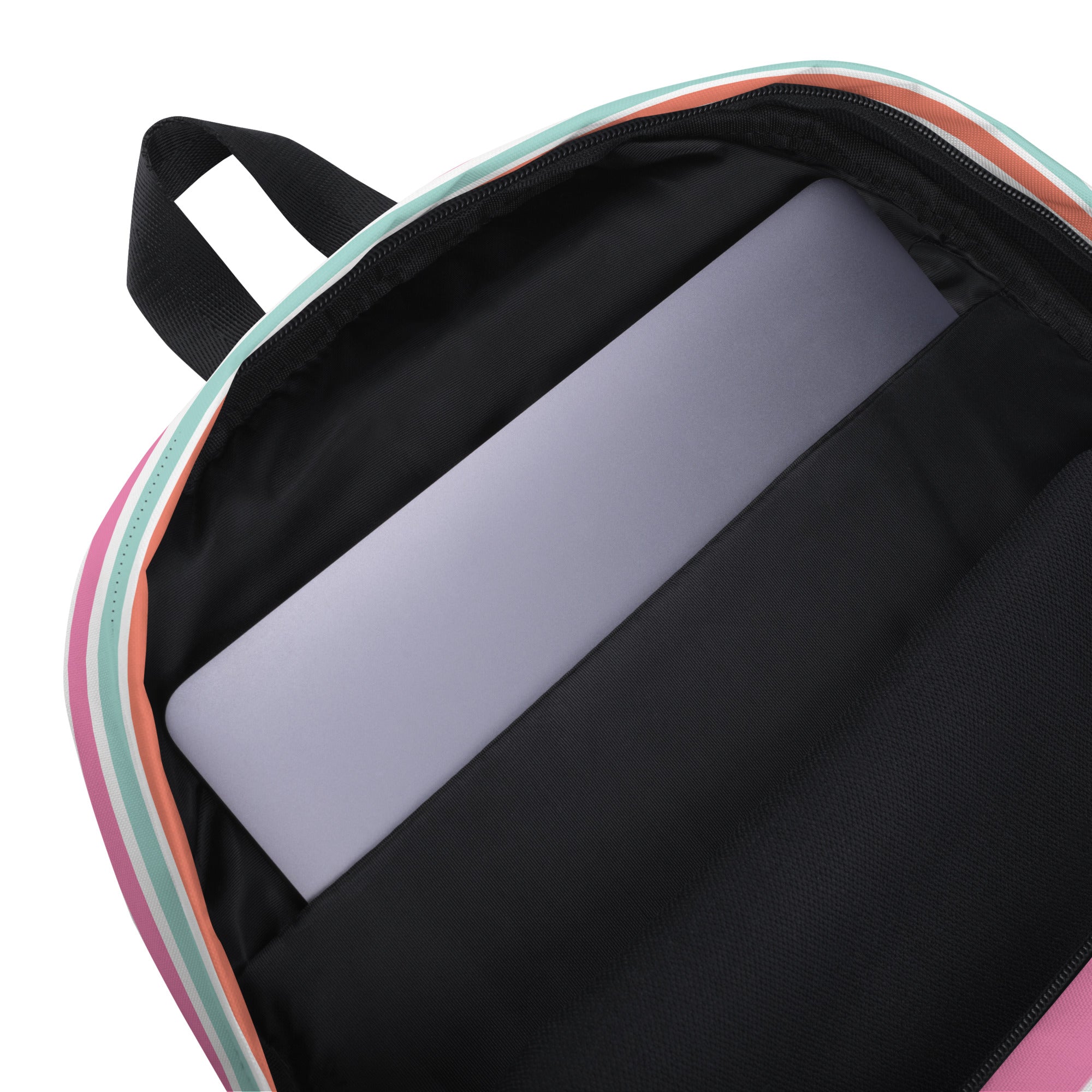 Preppy Fashion Pink Striped Ladies Waterproof Backpack