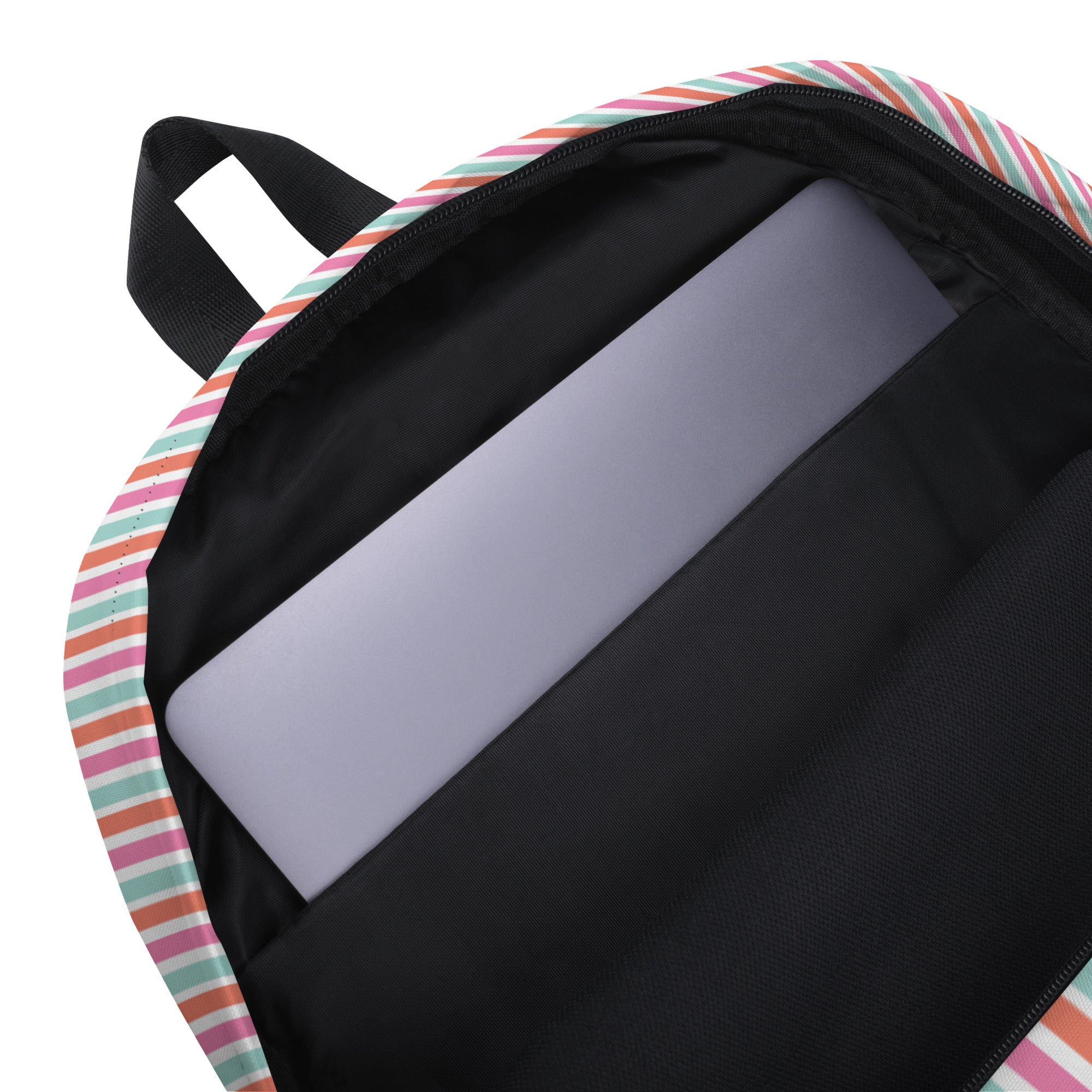 Preppy Fashion Multicolor Striped Ladies Designer Backpack