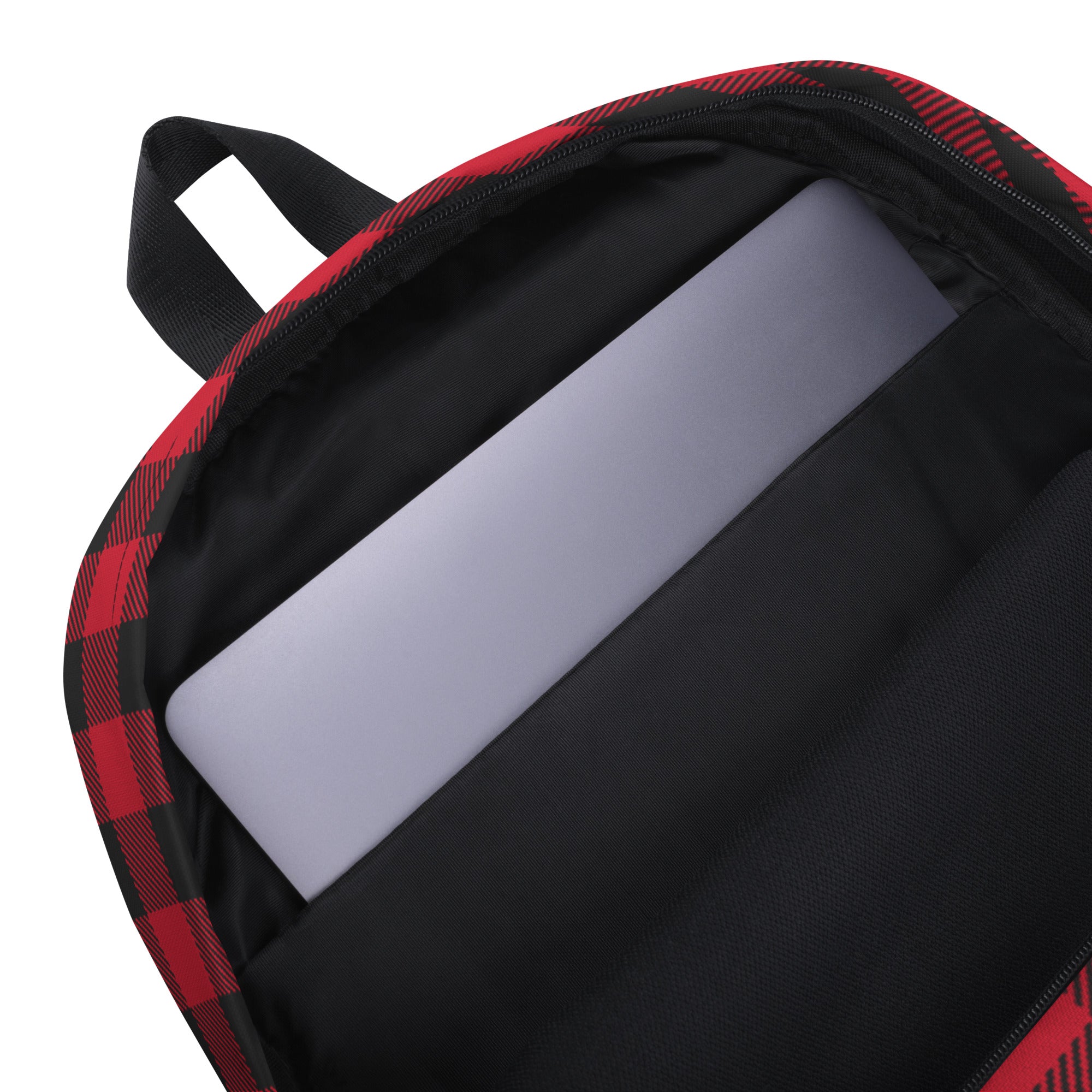 Classic Buffalo Plaid Red & Black Checkered Backpack